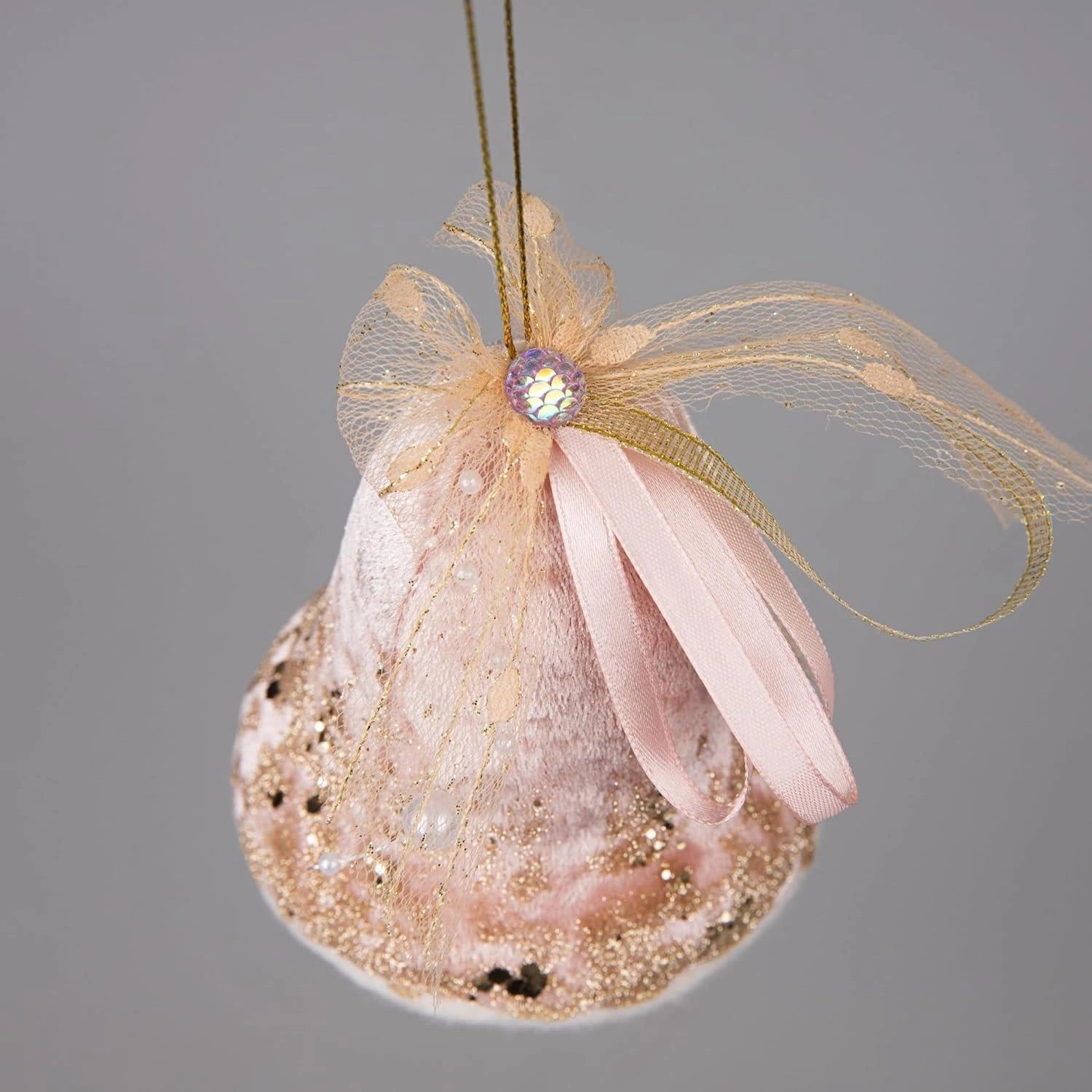 Bell Pink 8X10Cm - Christmas Hanging Decoration