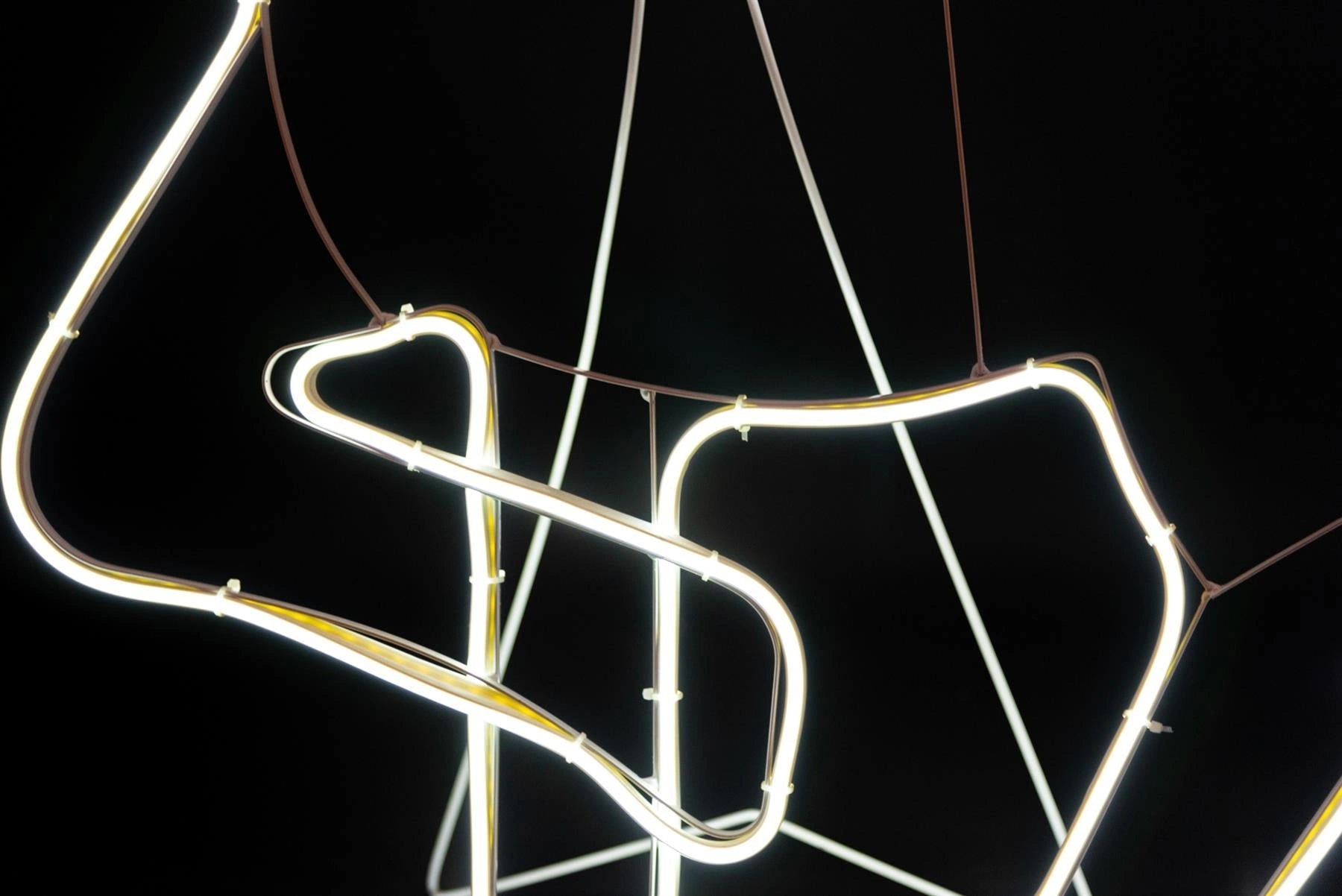 Neon Rope Light Silhouette Christmas Walking Reindeer Outdoor Wall Garden Decor