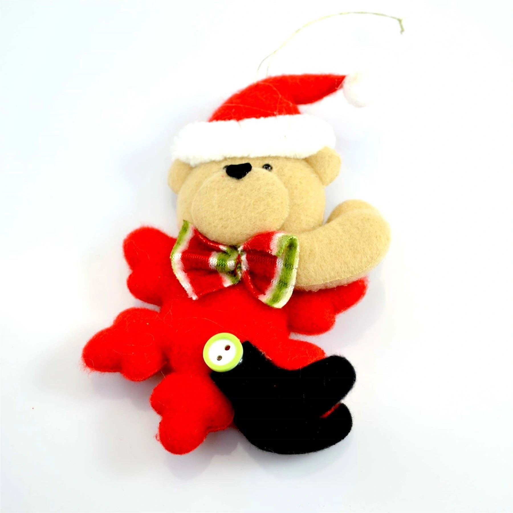 3 Soft Teddy Novelty Christmas Tree Hanging Decorations Xmas Decor Ornaments