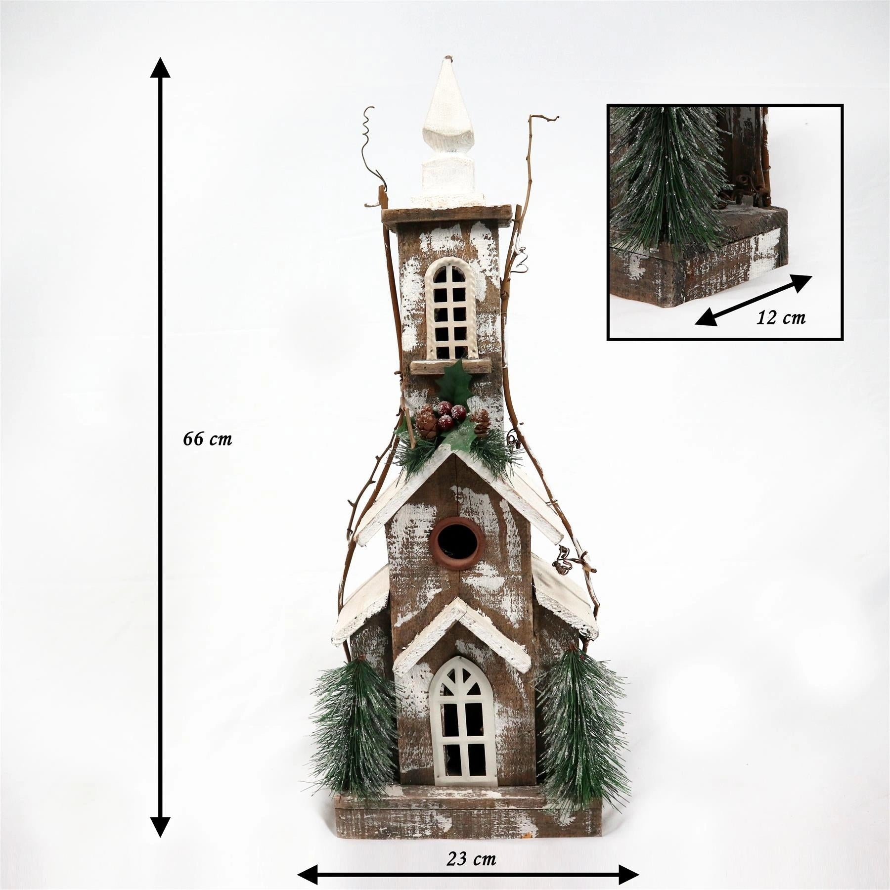 Wooden House Decorative Ornament Figurine Christmas Xmas Party Decorations 66cm