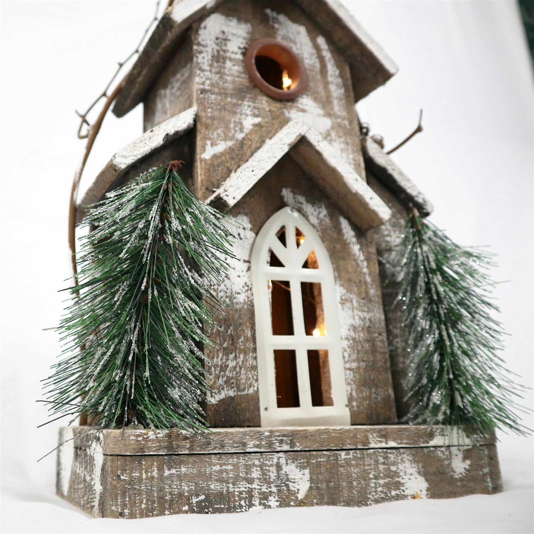 Wooden House Decorative Ornament Figurine Christmas Xmas Party Decorations 66cm