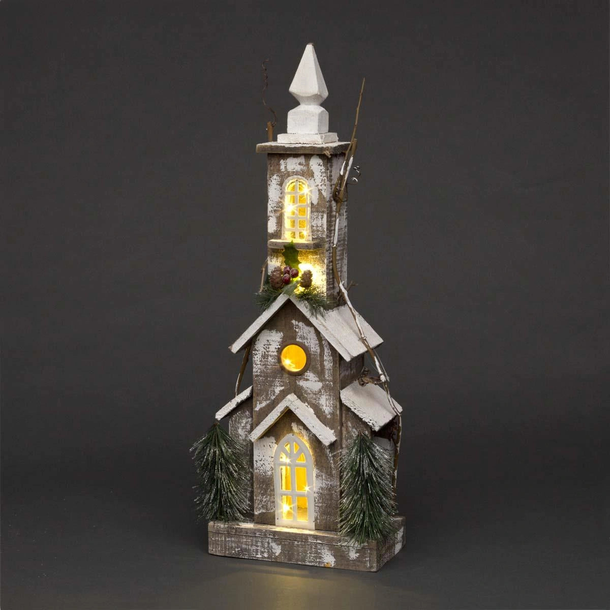 Wooden House Decorative Ornament Figurine Christmas Xmas Party Decorations 66cm