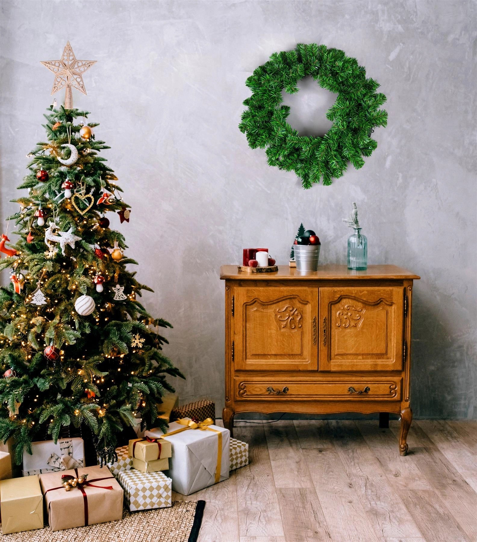 14.5Cm Star Tree Topper Rose Gold