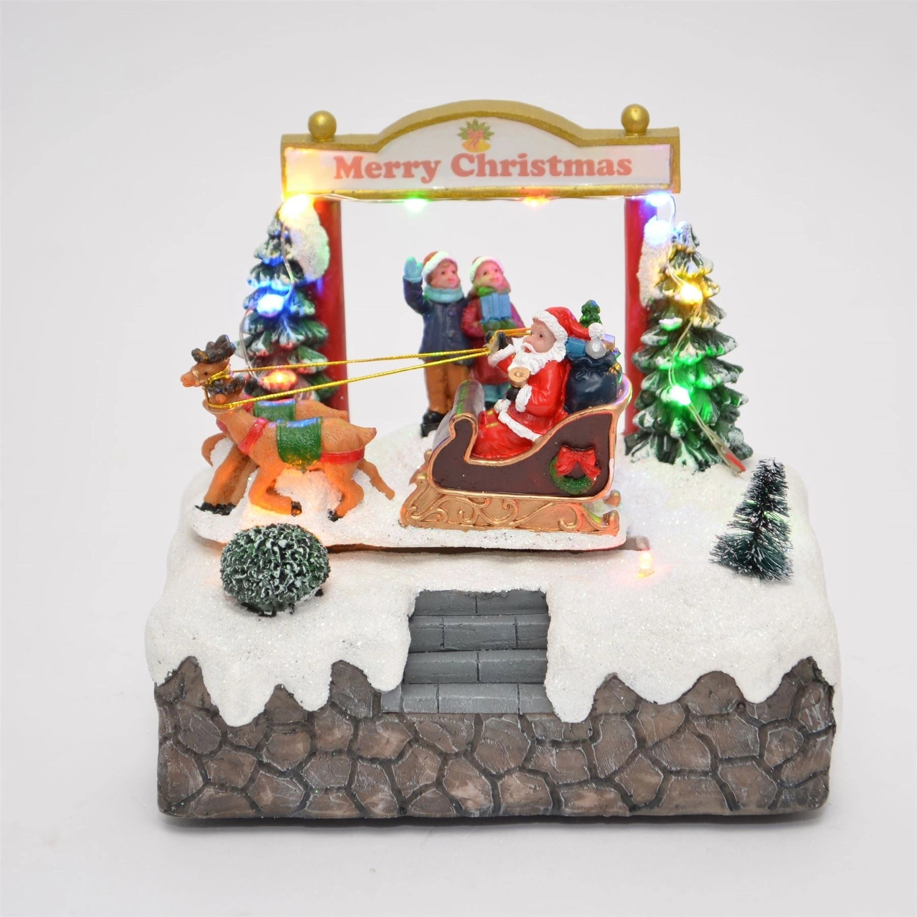 Christmas Nativity Set With Santa And Sleigh Christmas Decoration