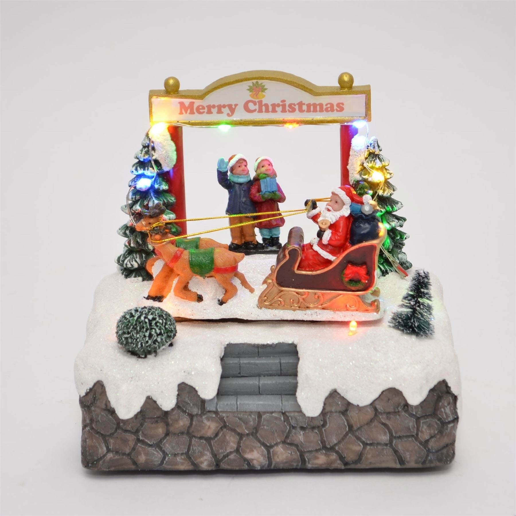 Christmas Nativity Set With Santa And Sleigh Christmas Decoration