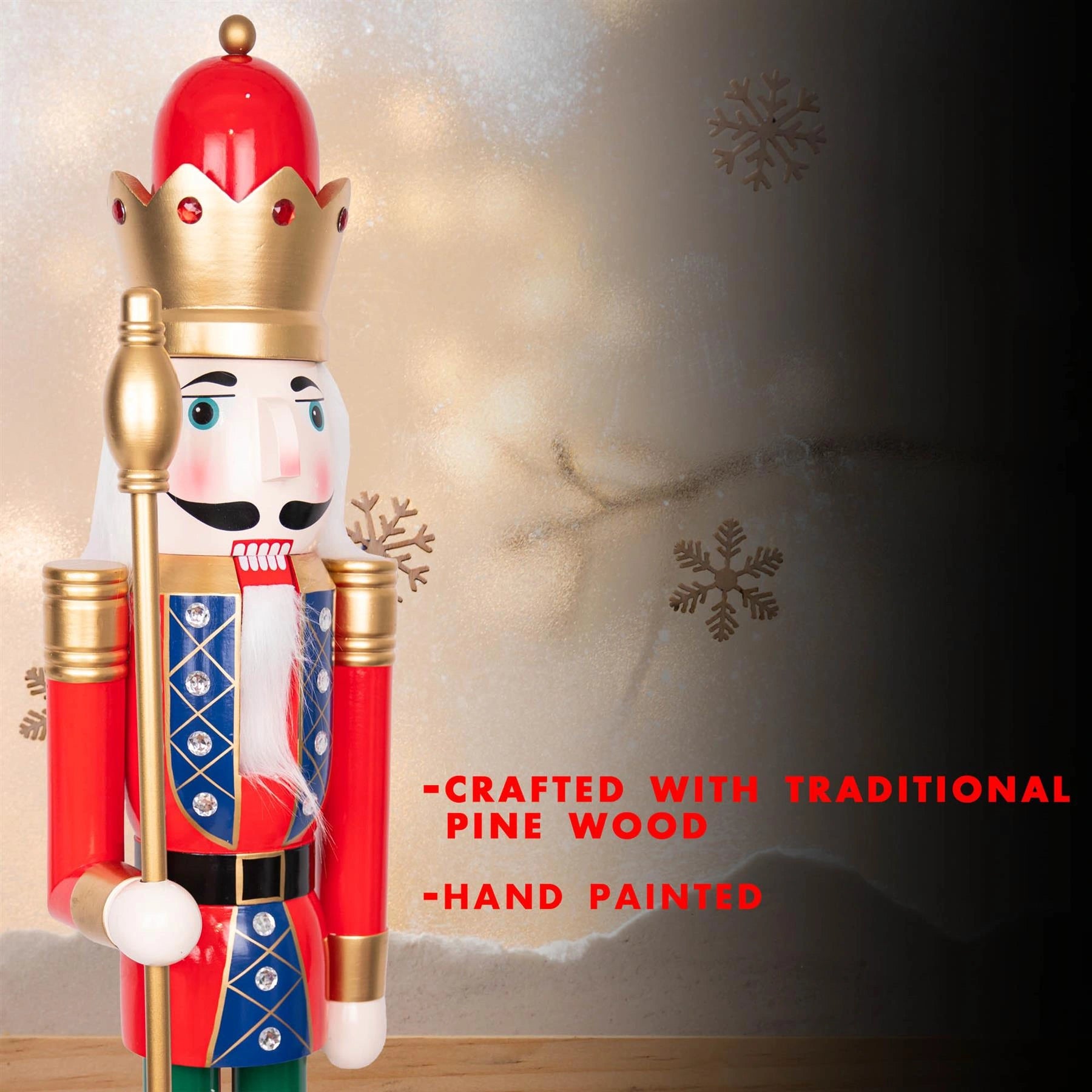 Christmas Tree Nutcrackers Wooden 150cm Figures Classic Xmas Ornament Decoration