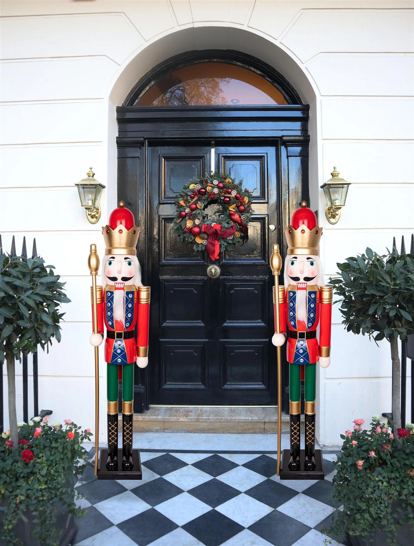 Christmas Tree Nutcrackers Wooden 150cm Figures Classic Xmas Ornament Decoration