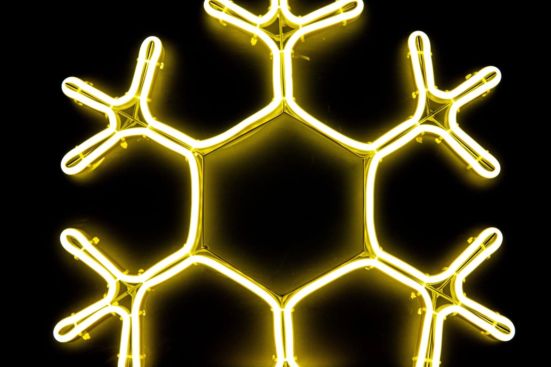 Neon Rope Lights Silhouette Christmas Snowflake Outdoor Wall Garden Decorations