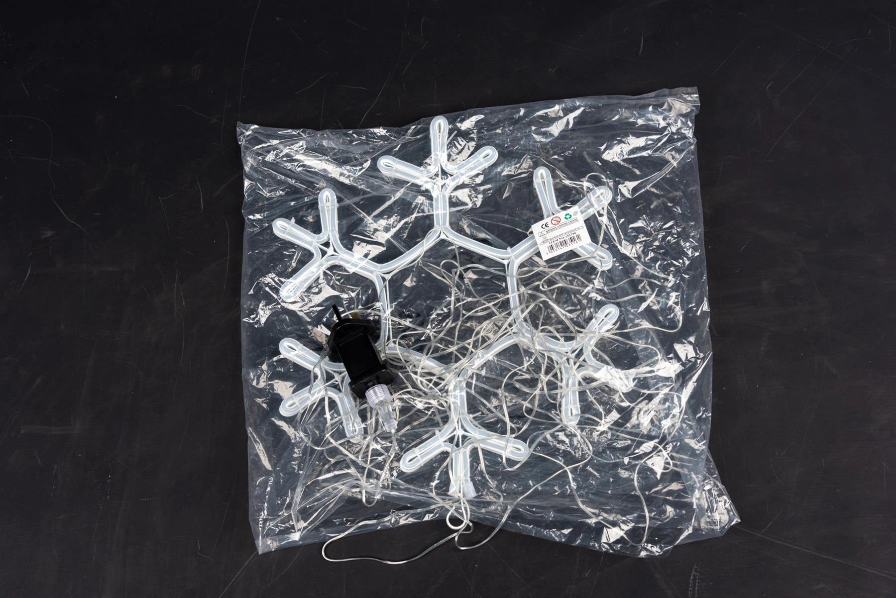 Neon Rope Lights Silhouette Christmas Snowflake Outdoor Wall Garden Decorations