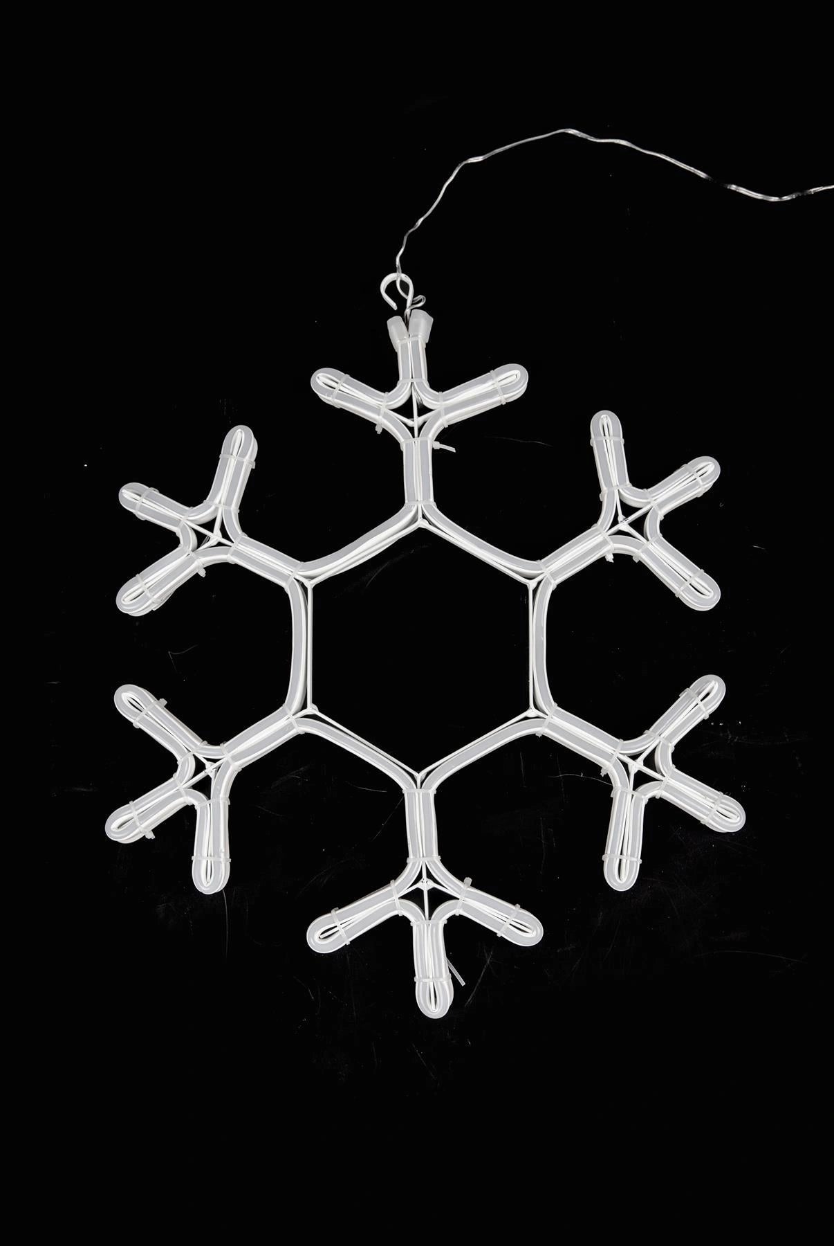 Neon Rope Lights Silhouette Christmas Snowflake Outdoor Wall Garden Decorations