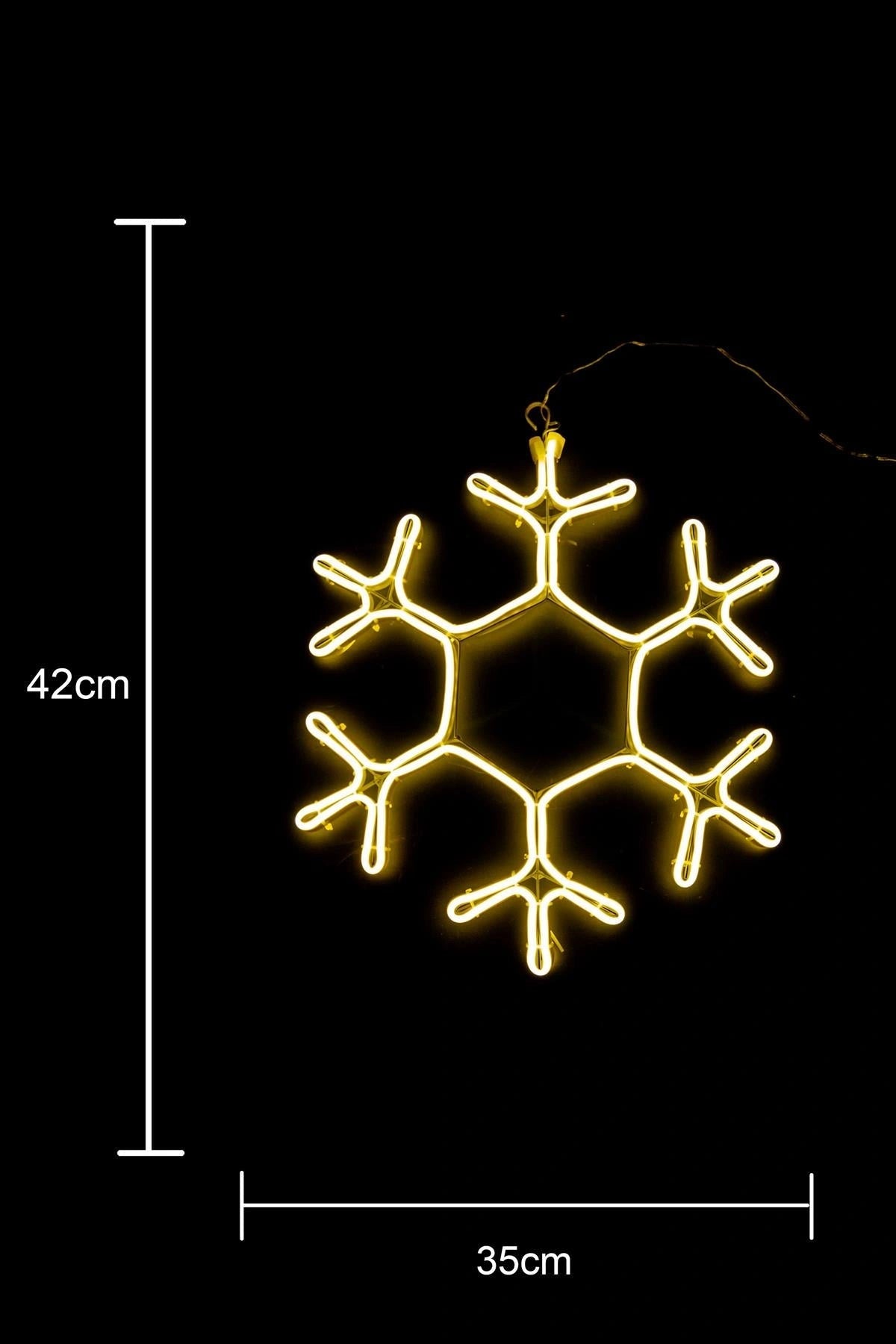 Snowflake Rope Light Silhouette-Warm White 38Cm