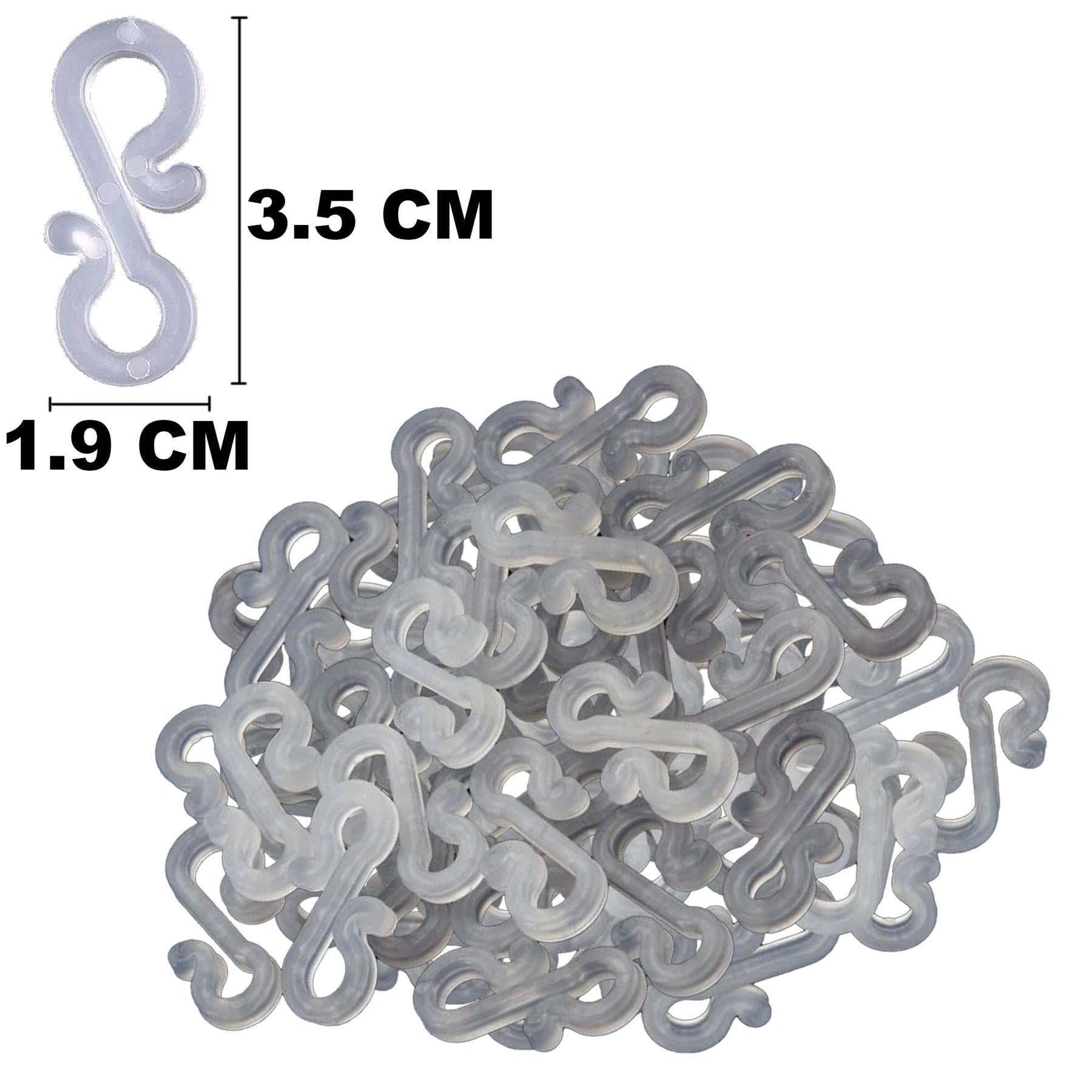 Mini Gutter Hook S Shape Christmas Fairy Light Hanger Clear Plastic Clips 108pcs