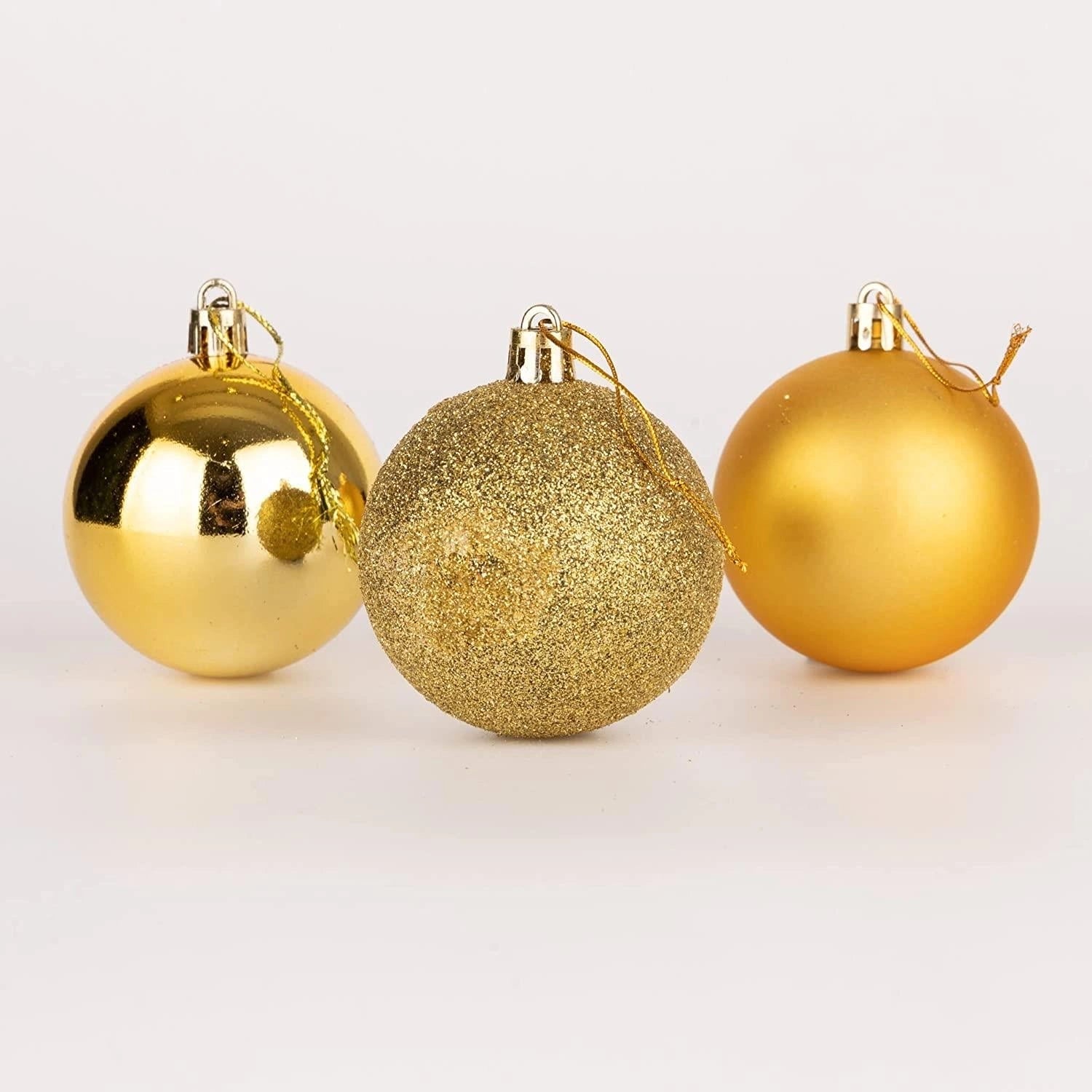 Baubles Deep Gold 6Cm 18Pcs Set Pvc