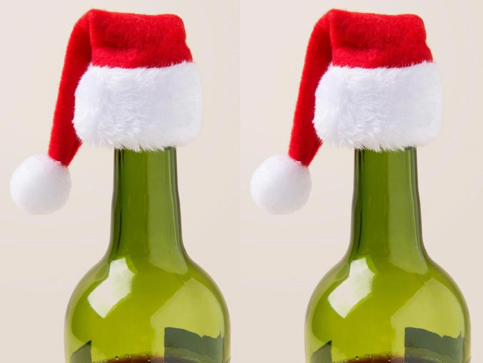 Glamorous Christmas Gifts - Christmas Hat Bottle Toppe Pack Of 2