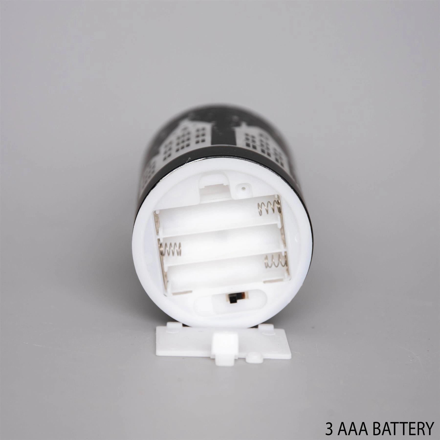 Christmas Table Decoration Xmas Led Deep Blue Glass Vase Village 12cm Home Decor