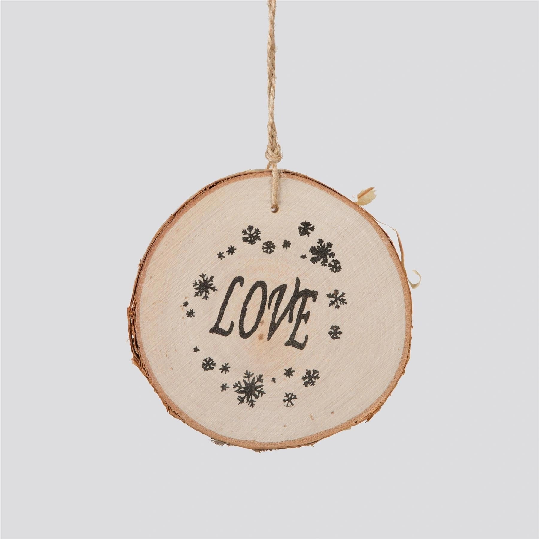 10Cm Wooden Ornament Wording "Love" Christmas Tree Hanging Decorations Xmas Gifts