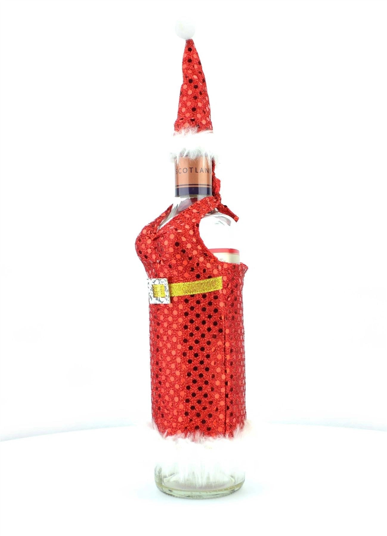 4 Christmas Gifts Hat Women Bottle Topper Xmas Home Garden Party Bag Supply