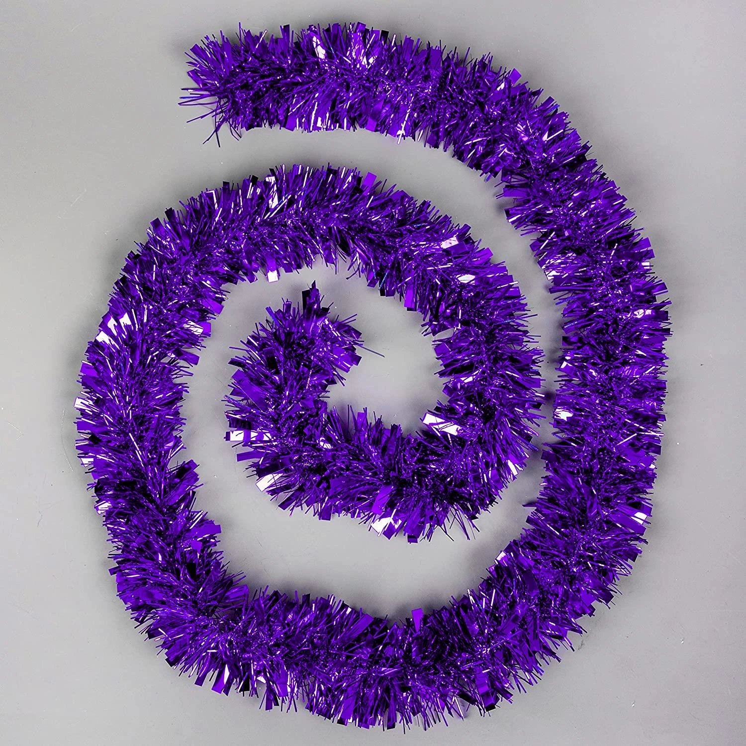 Purple Thick Chunky Luxury Christmas Tree Tinsel Garland Home Decoration 8pcs