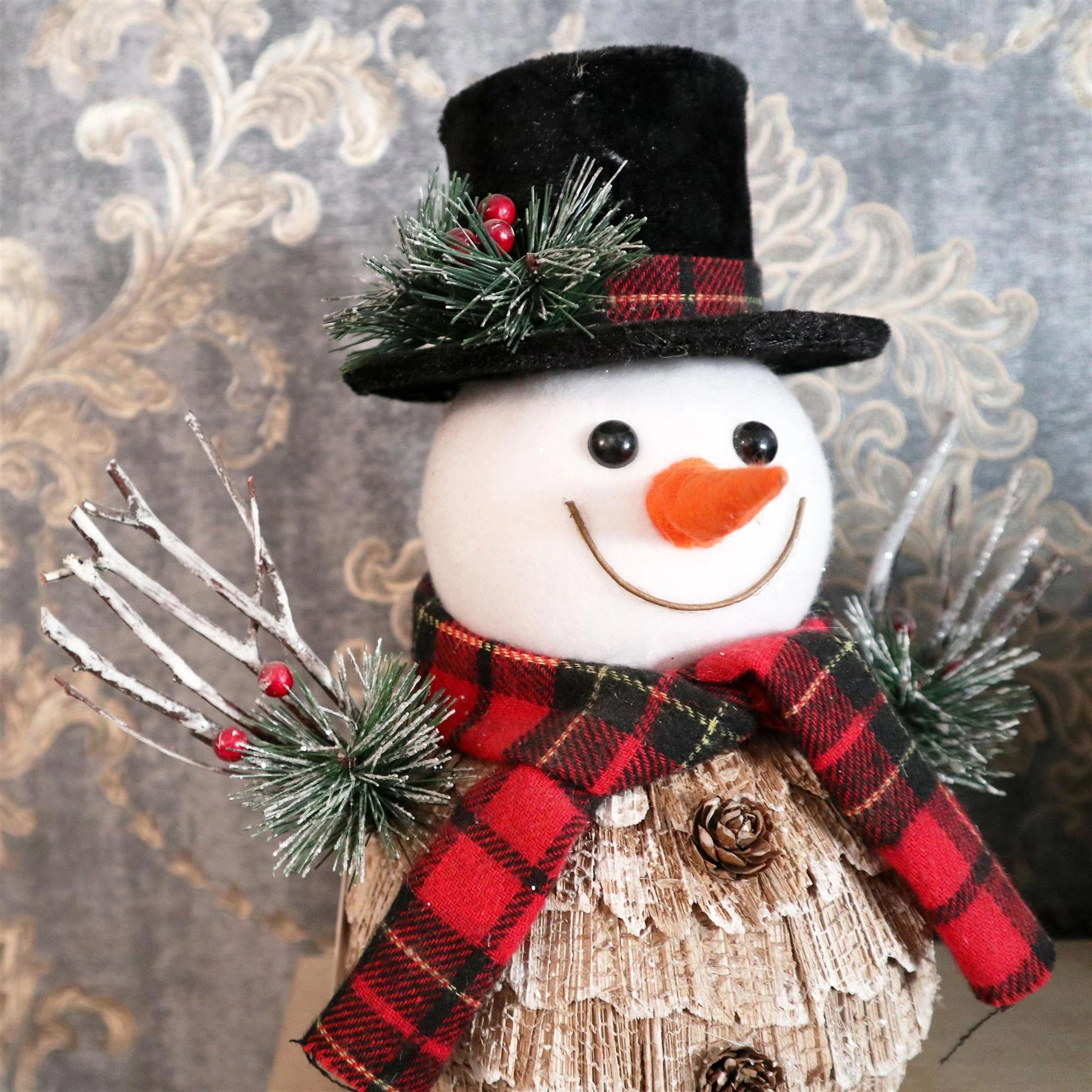 Christmas Snowman Figurine Showpieces Xmas Home Office Art Table Decoration 25cm