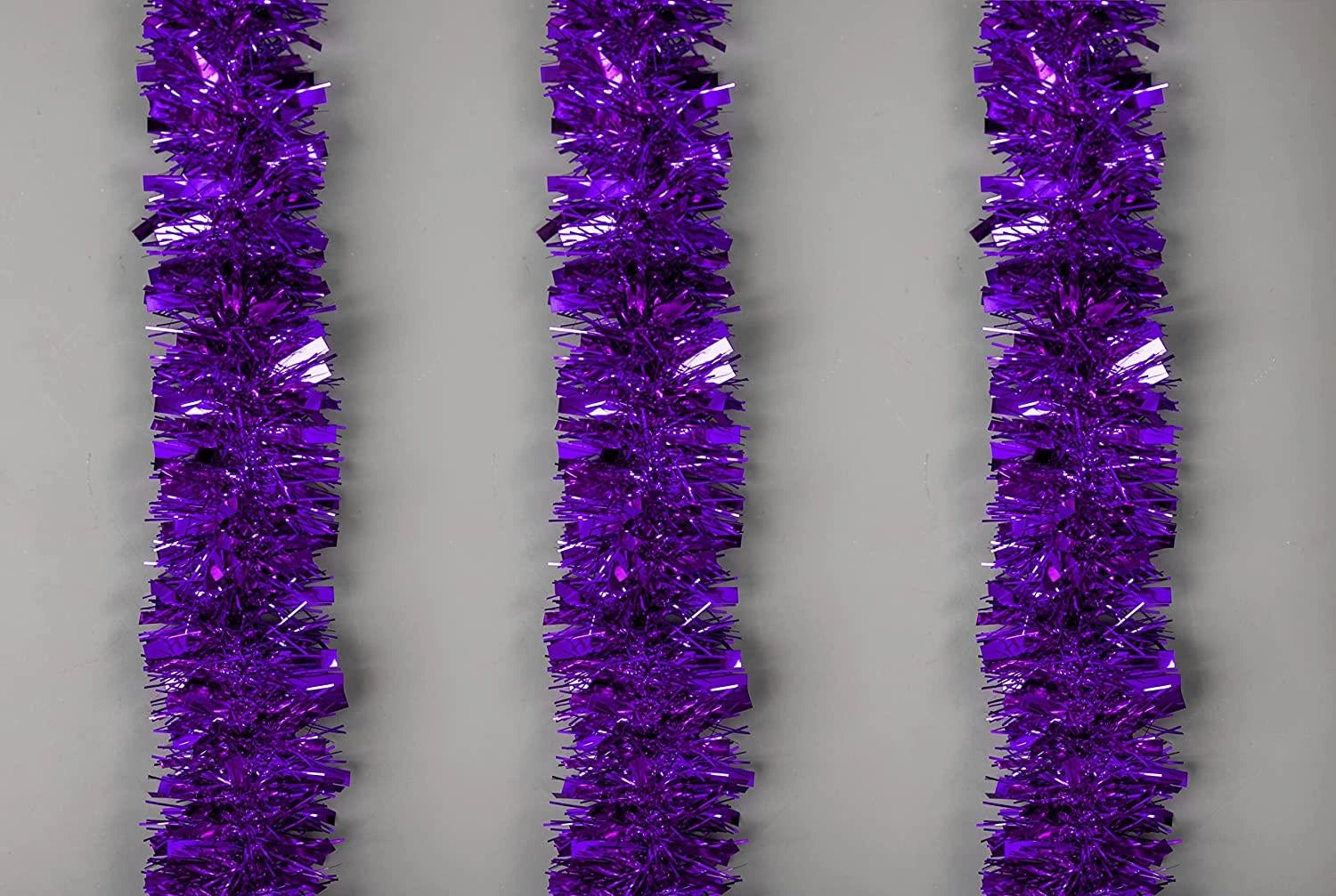 Purple Thick Chunky Luxury Christmas Tree Tinsel Garland Home Decoration 16pcs