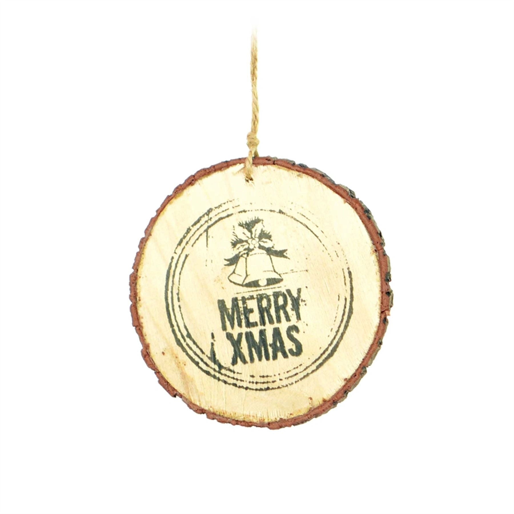 10Cm Wooden Ornament Hand Crafted Christmas Handing Decoration -