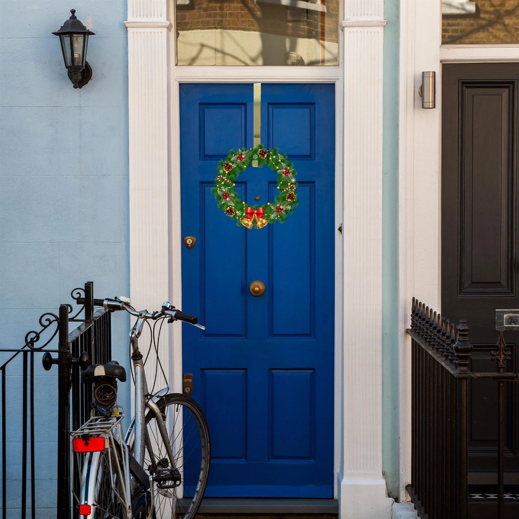 2X Christmas Wreath Hanger Door Hook Gold Metal Holder 30cm Xmas Hanging Decor