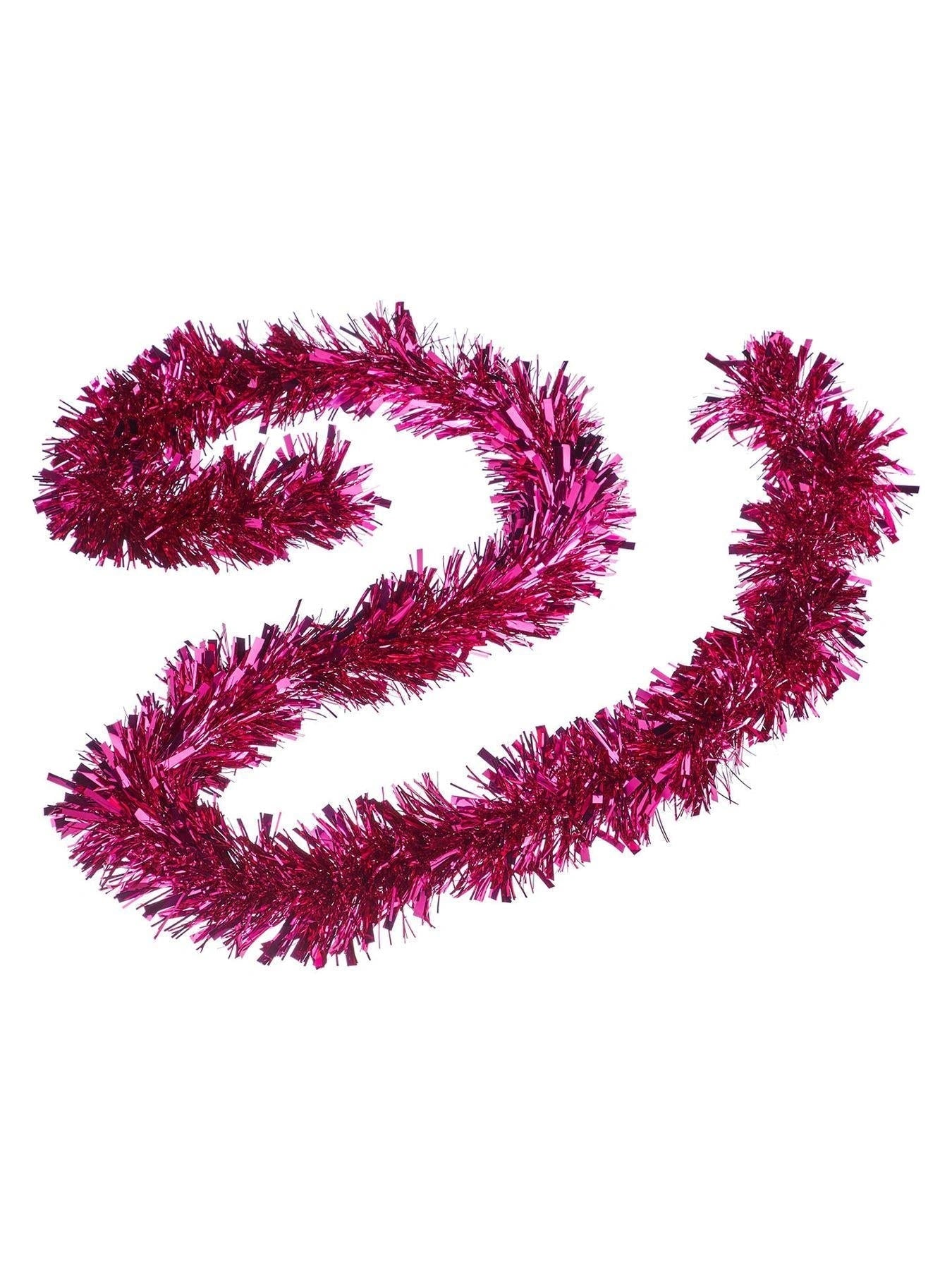 48pcs Hot Pink Thick Chunky Luxury Christmas Tree Tinsel Garland Decoration Xmas