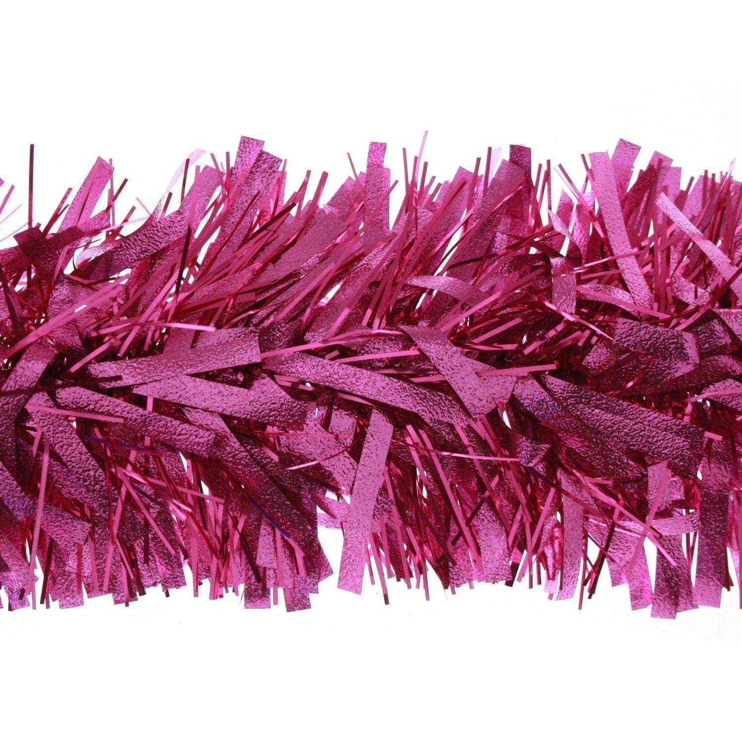 48pcs Hot Pink Thick Chunky Luxury Christmas Tree Tinsel Garland Decoration Xmas