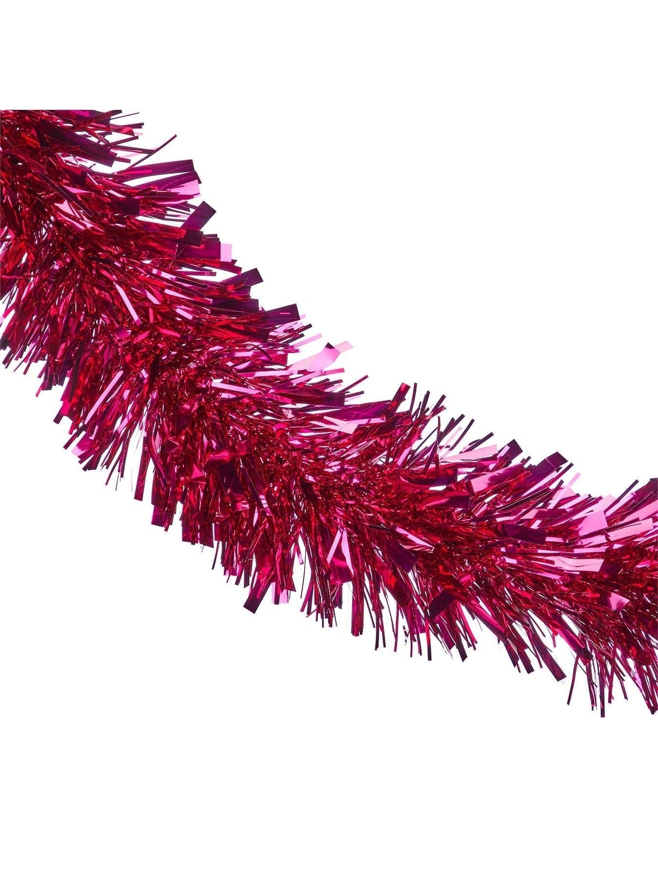 48pcs Hot Pink Thick Chunky Luxury Christmas Tree Tinsel Garland Decoration Xmas