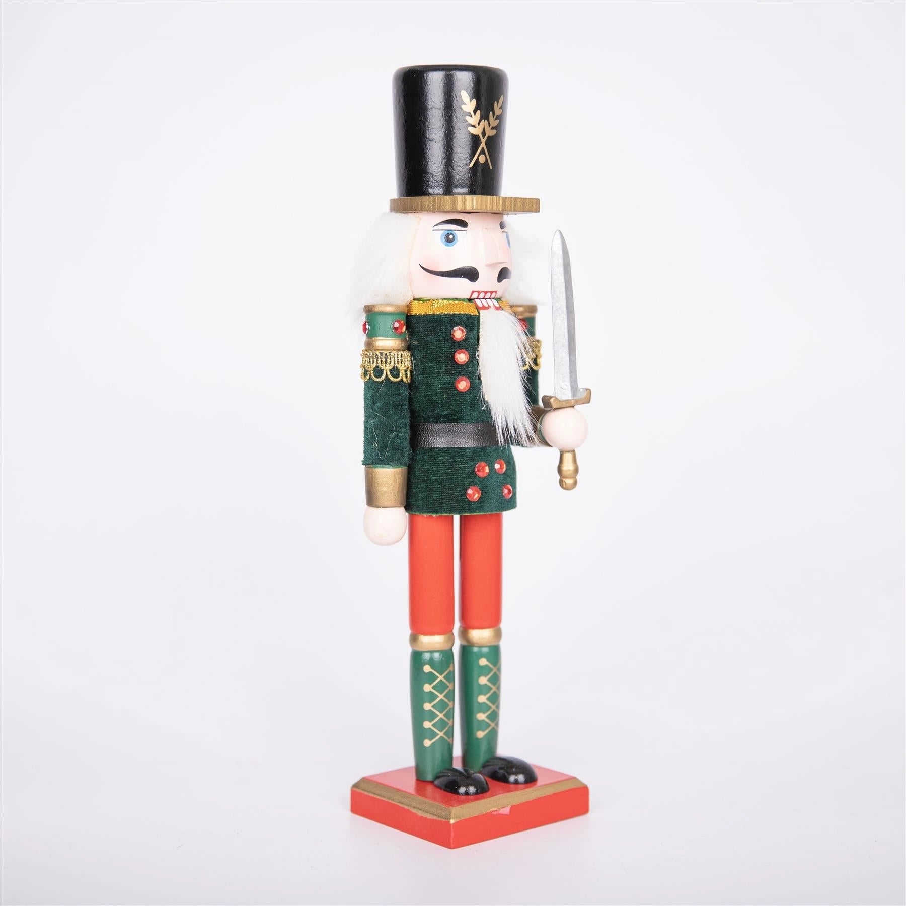 Christmas Nutcrackers Decoration Wooden 30cm Figures Xmas Ornament 3Pcs Set