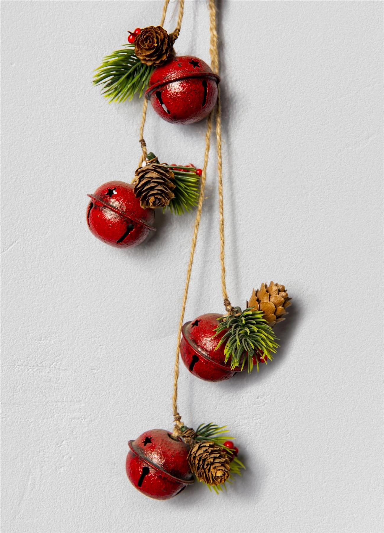 Christmas Home Decor Wall Door Hanging Decorative Red Bells Xmas Art & Craft