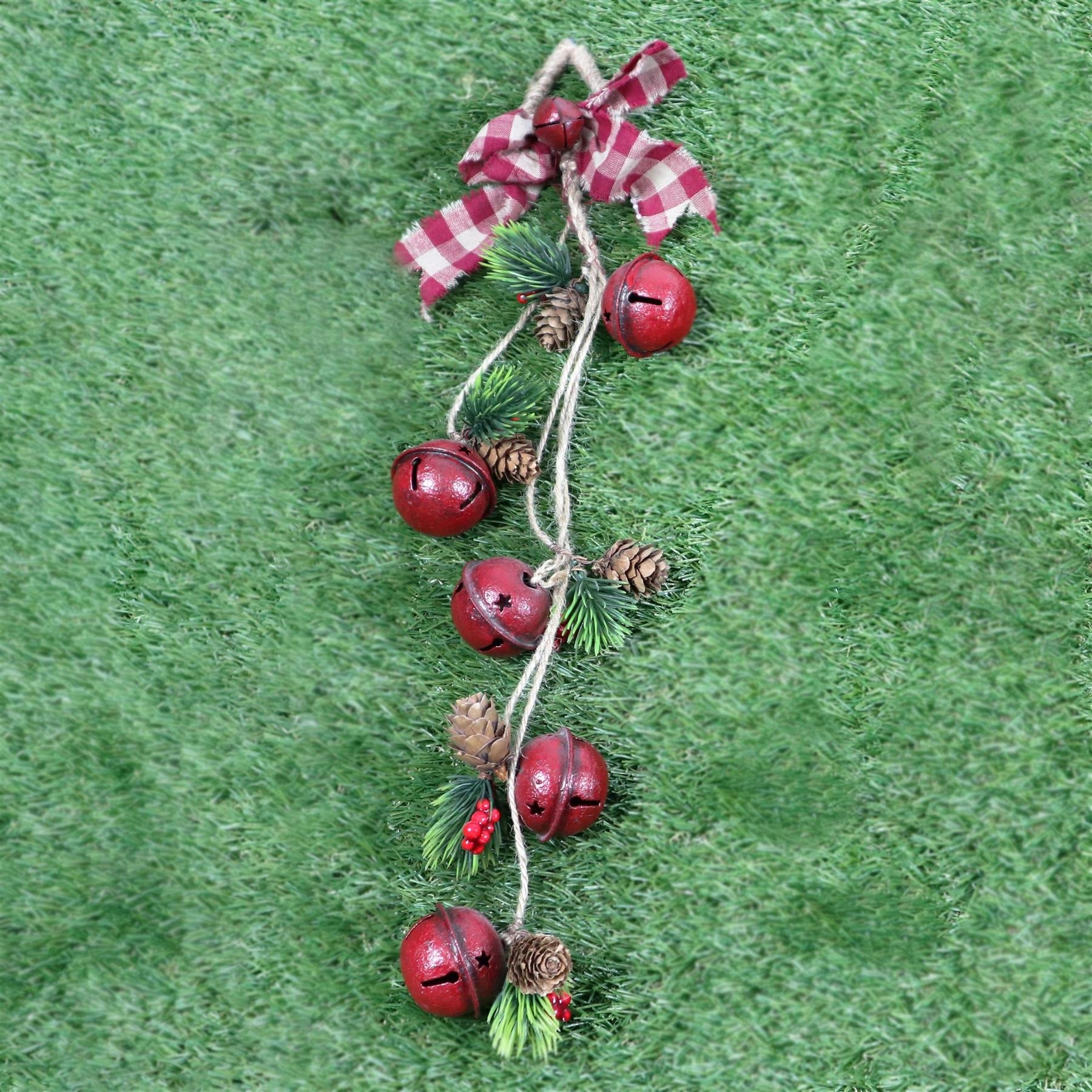 Christmas Home Decor Wall Door Hanging Decorative Red Bells Xmas Art & Craft