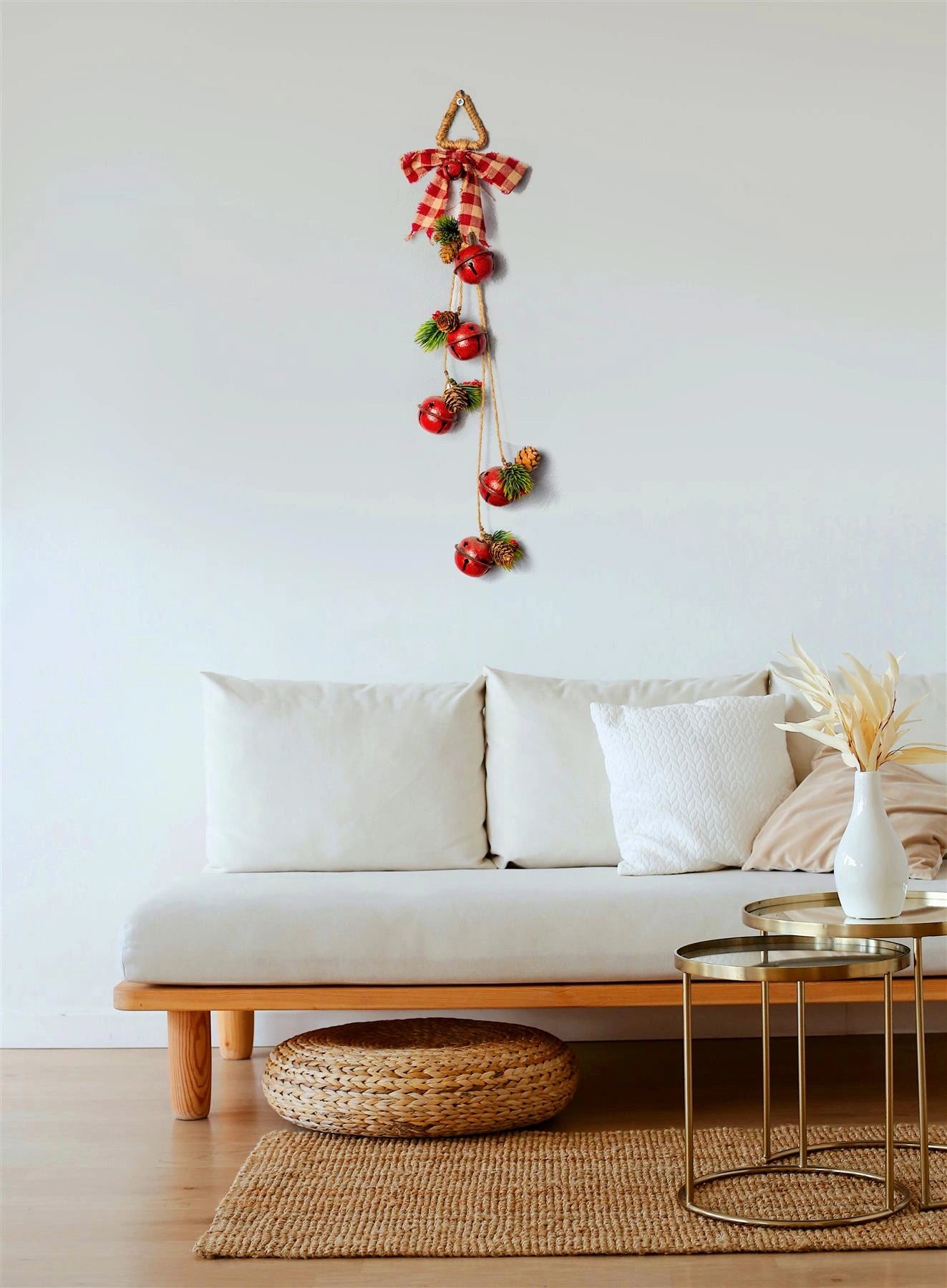Christmas Home Decor Wall Door Hanging Decorative Red Bells Xmas Art & Craft