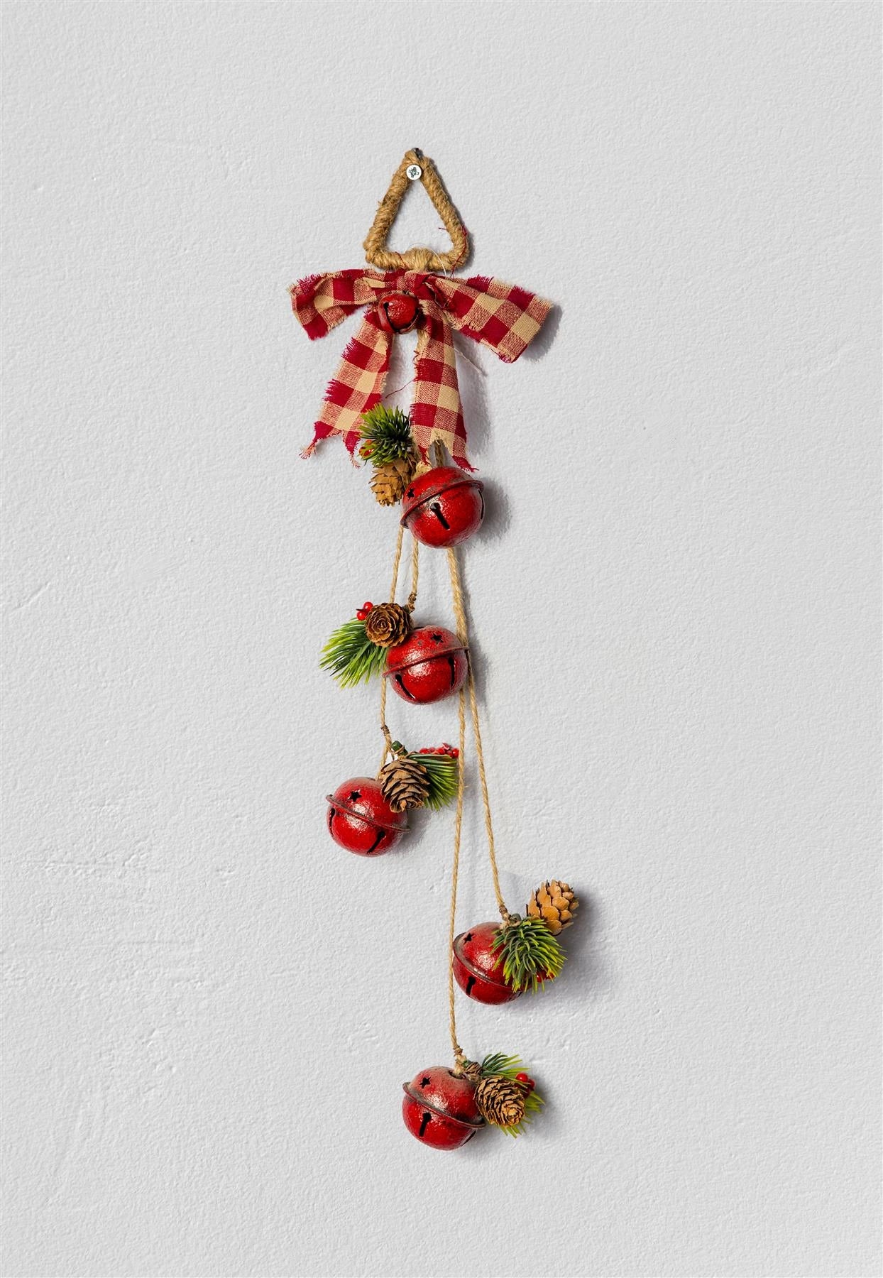 Christmas Home Decor Wall Door Hanging Decorative Red Bells Xmas Art & Craft