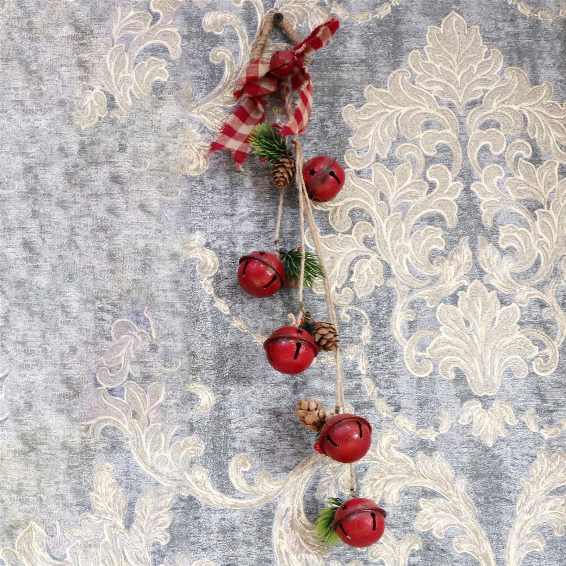 Christmas Home Decor Wall Door Hanging Decorative Red Bells Xmas Art & Craft
