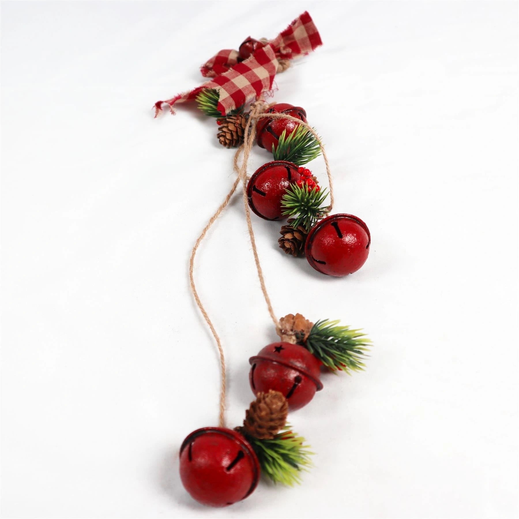 Hanging Decorations With Red Bells 46 Cm