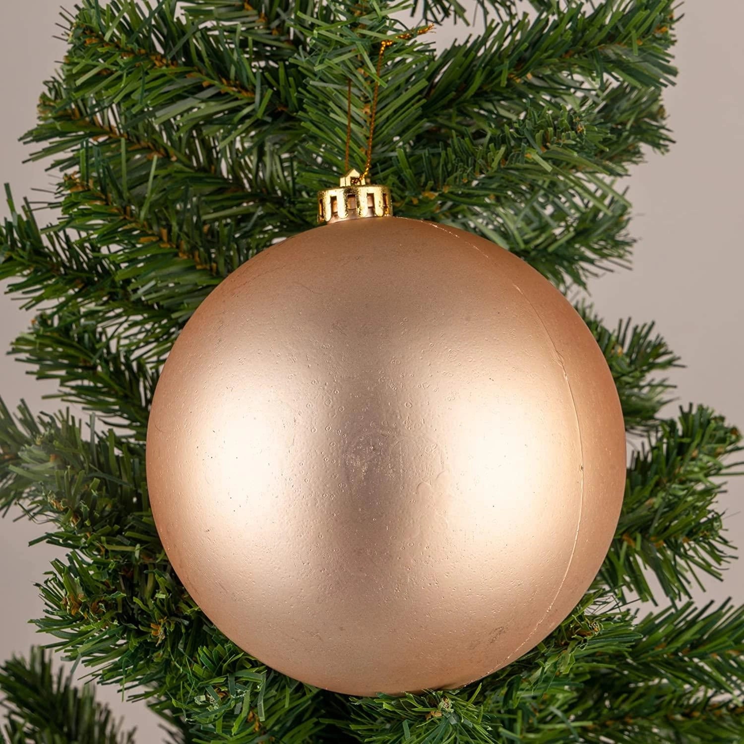 3X Christmas Bauble Tree Ornaments Champagne Gold Xmas Hanging Decoration 15cm