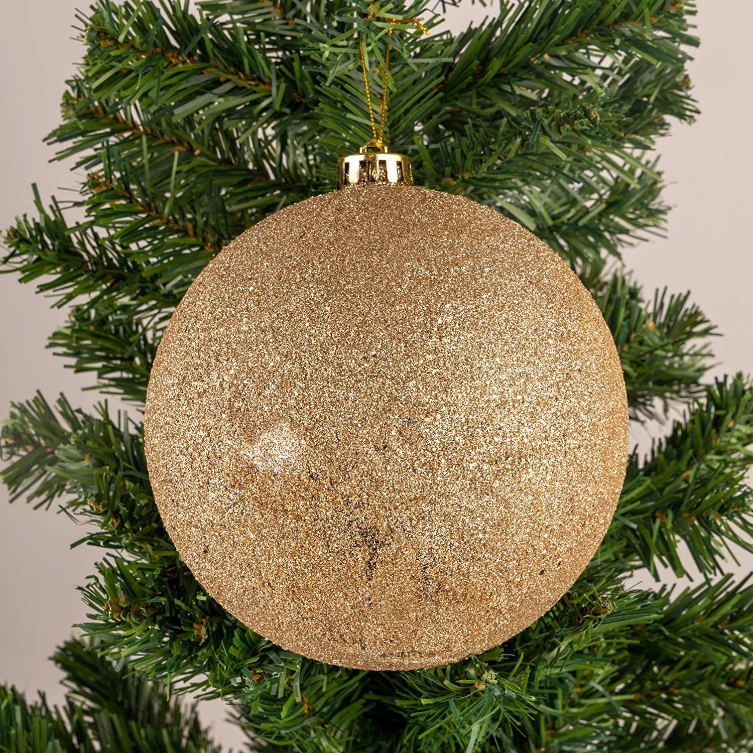 3X Christmas Bauble Tree Ornaments Champagne Gold Xmas Hanging Decoration 15cm