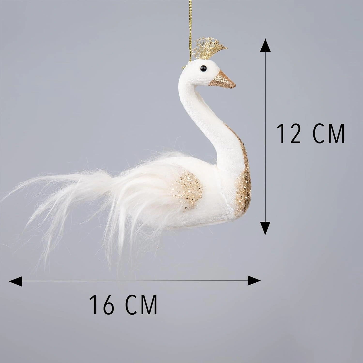 Swan White 12X13Cm - Christmas Hanging Decoration