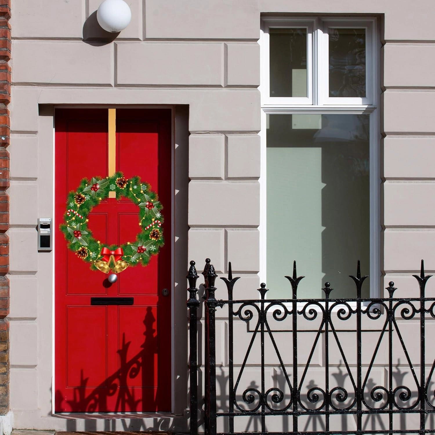 2X Christmas Wreath Hanger Door Hook Gold Metal Holder 38cm Xmas Hanging Decor