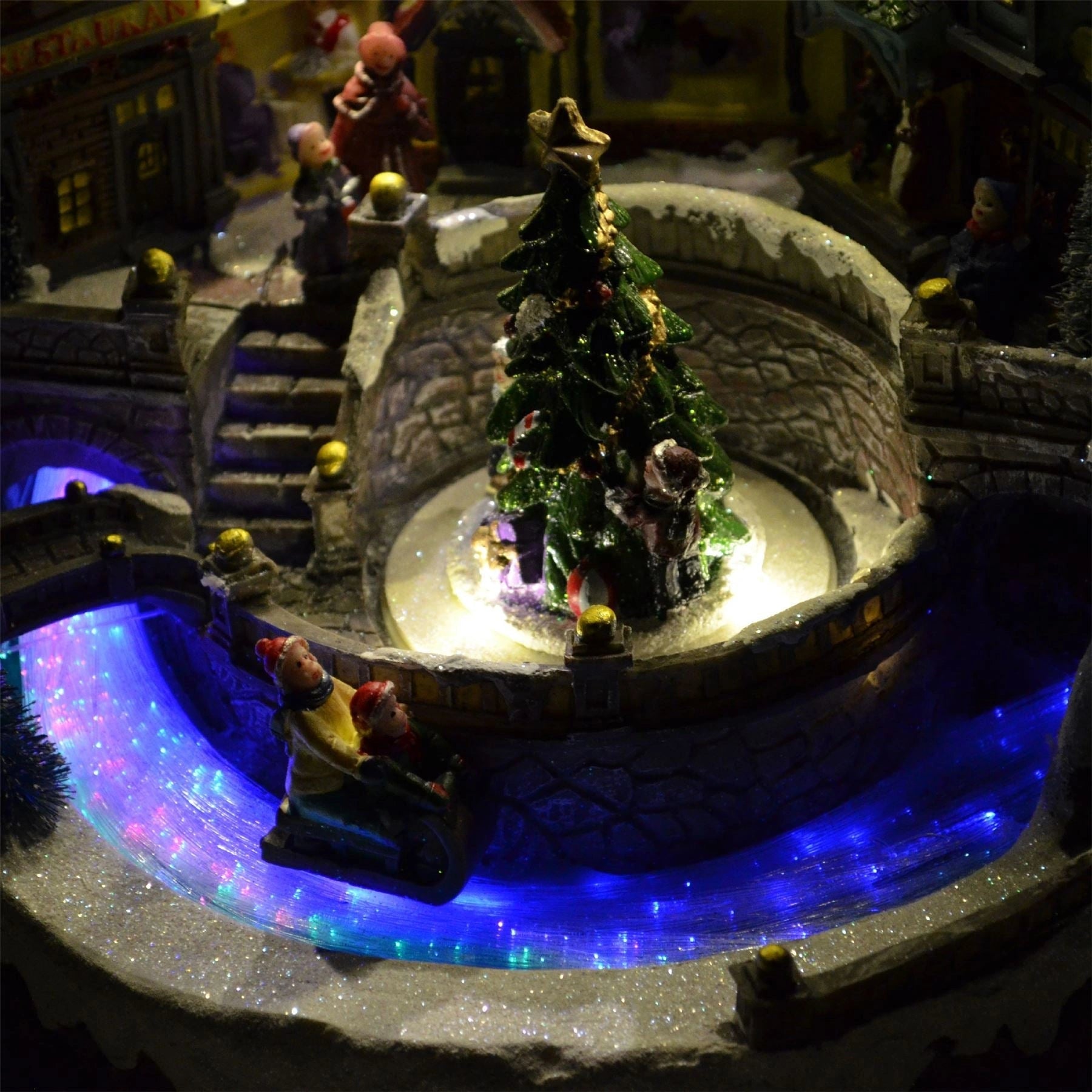 Christmas LED Musical Light Up Sculpture Ornament Nativity Xmas Decorations