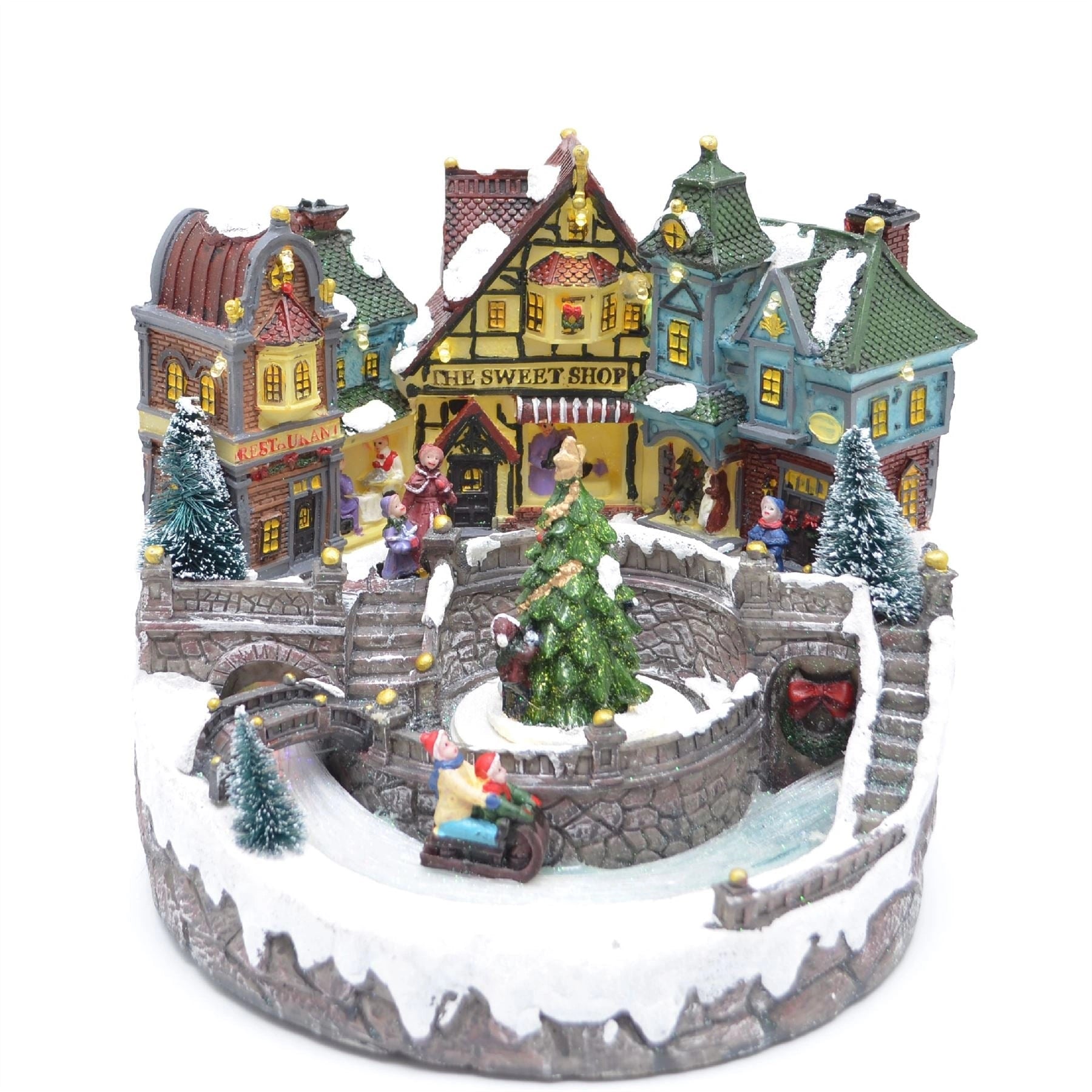 Christmas LED Musical Light Up Sculpture Ornament Nativity Xmas Decorations