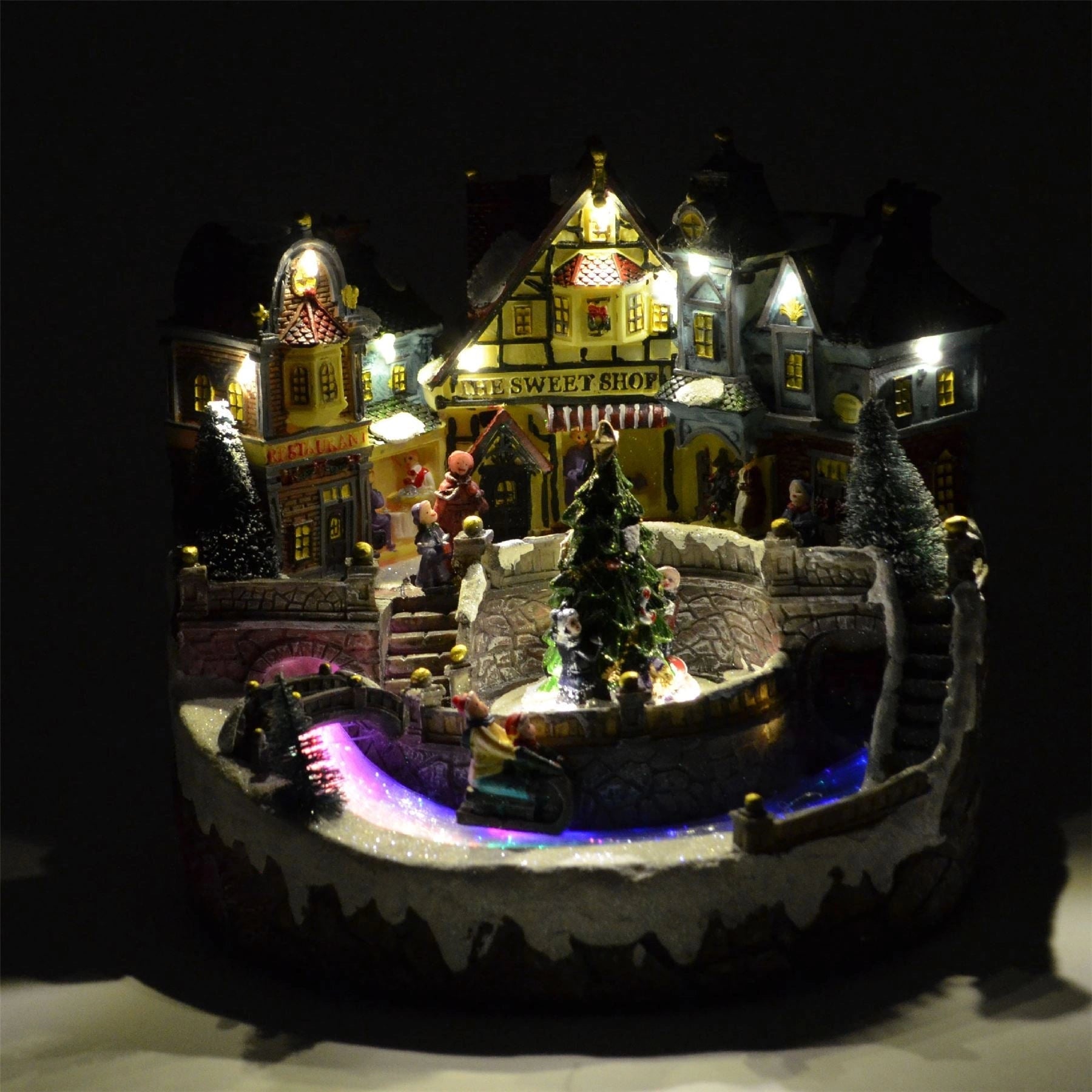 Christmas LED Musical Light Up Sculpture Ornament Nativity Xmas Decorations