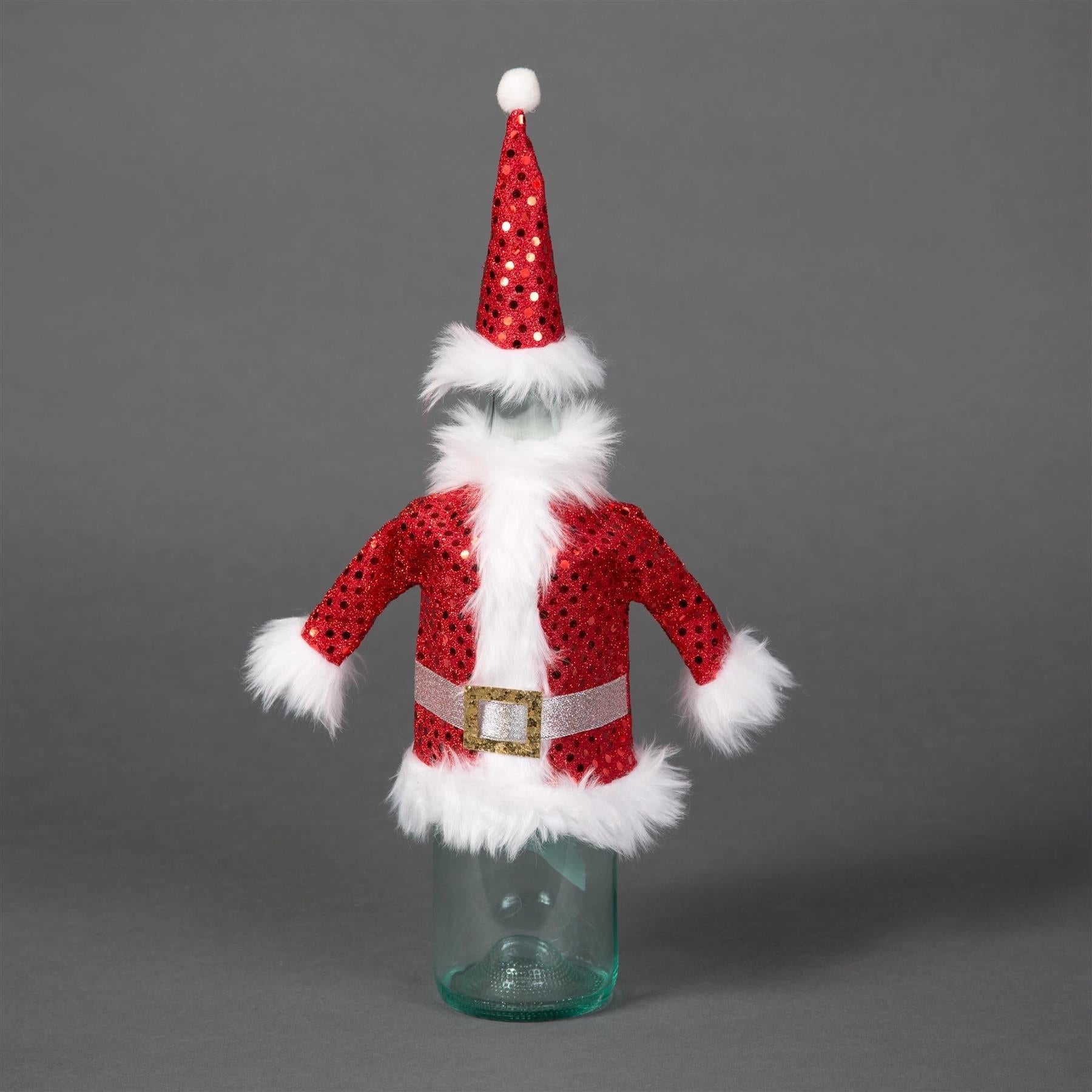 12 Santa Bottle Cover Chritmas Party Decorations Home Garden Tabel Party Supply