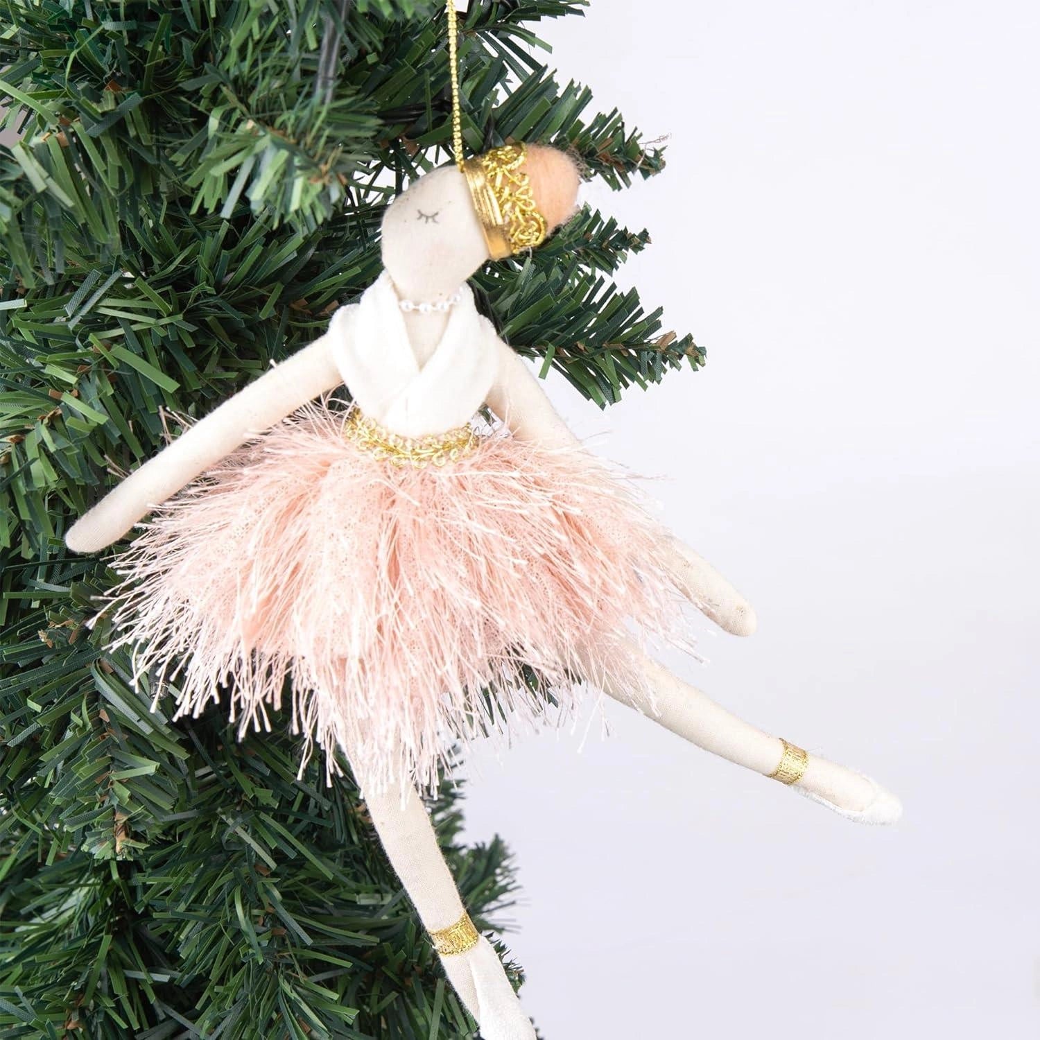 1X Christmas Hanging Ornament Tree Pendant Figure 20cm Pink Ballerina Xmas Decor