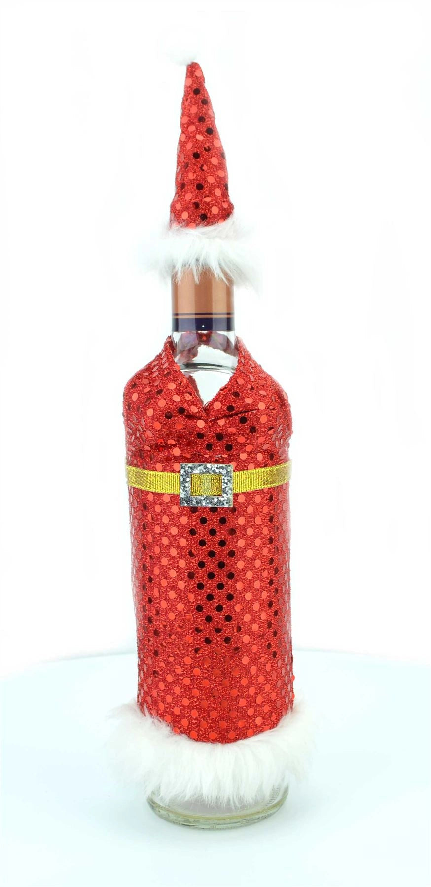 100 Christmas Gifts Hat Women Bottle Topper Xmas Home Garden Party Bag Supply