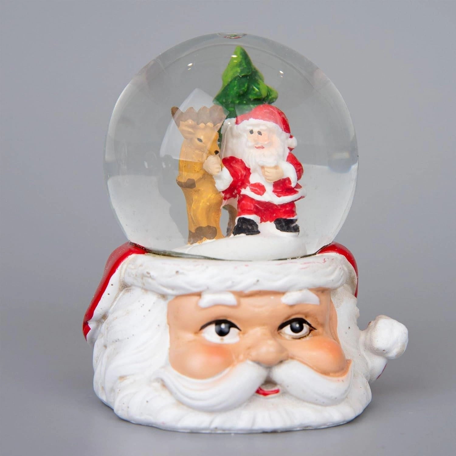 7cm Christmas Santa Snow Globe Snowman Reindeer Tabletop Window Xmas Home Decor