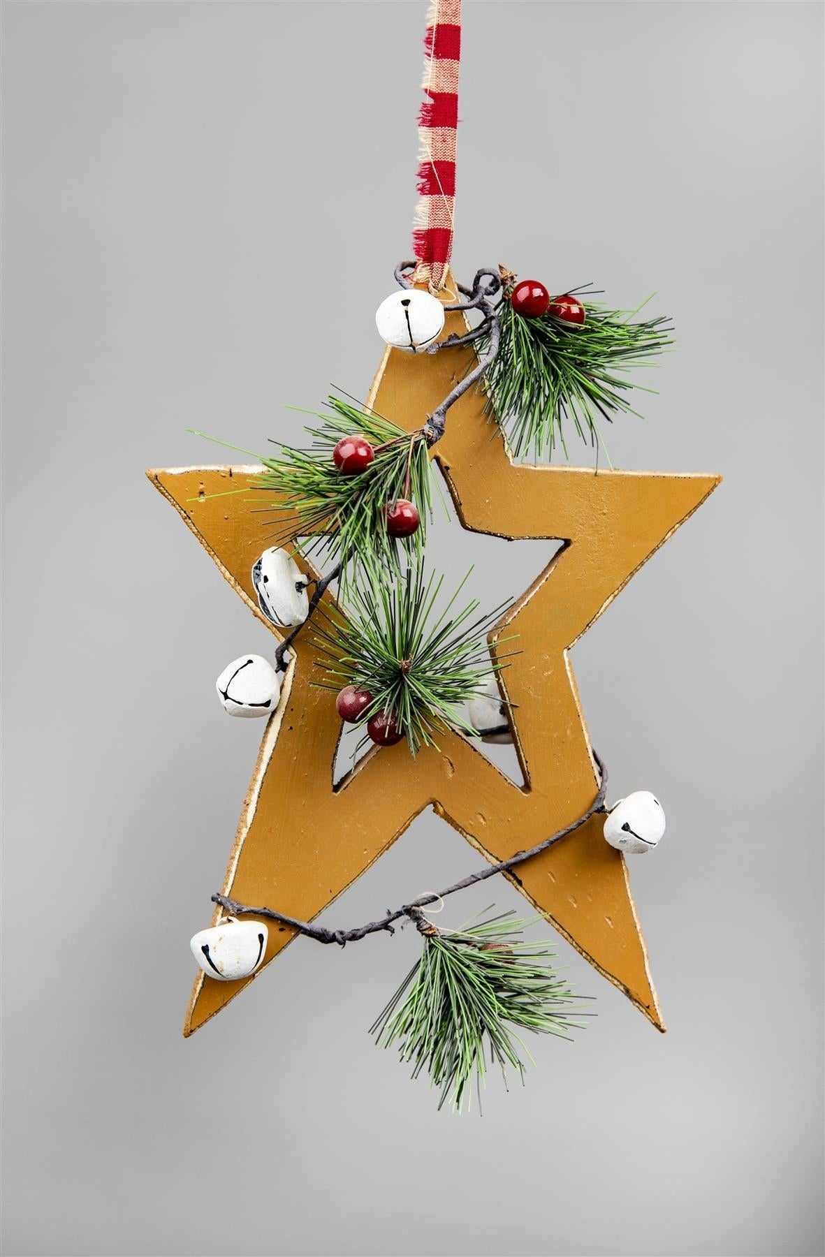 Hanging Decorations Light Brown Star 26 Cm