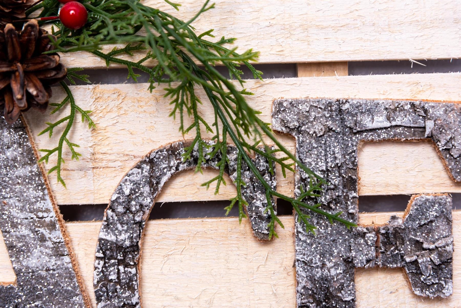 Peace Wooden Frame Christmas Hanging Ornament Wall Plaque Festiv Home Door Decor