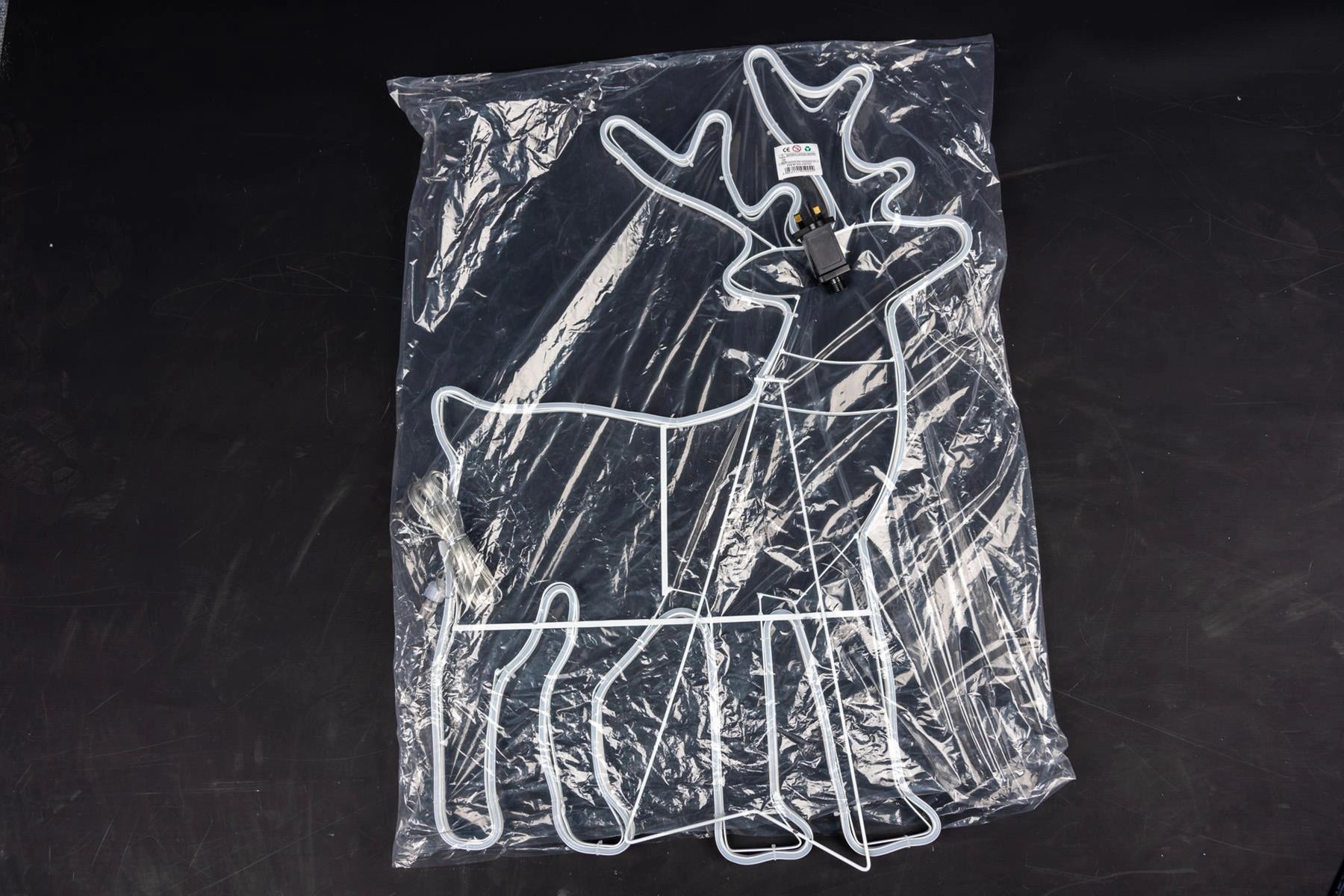 Neon Light Rope Silhouette Xmas Standing Reindeer Outdoor Wall Garden Decor UK